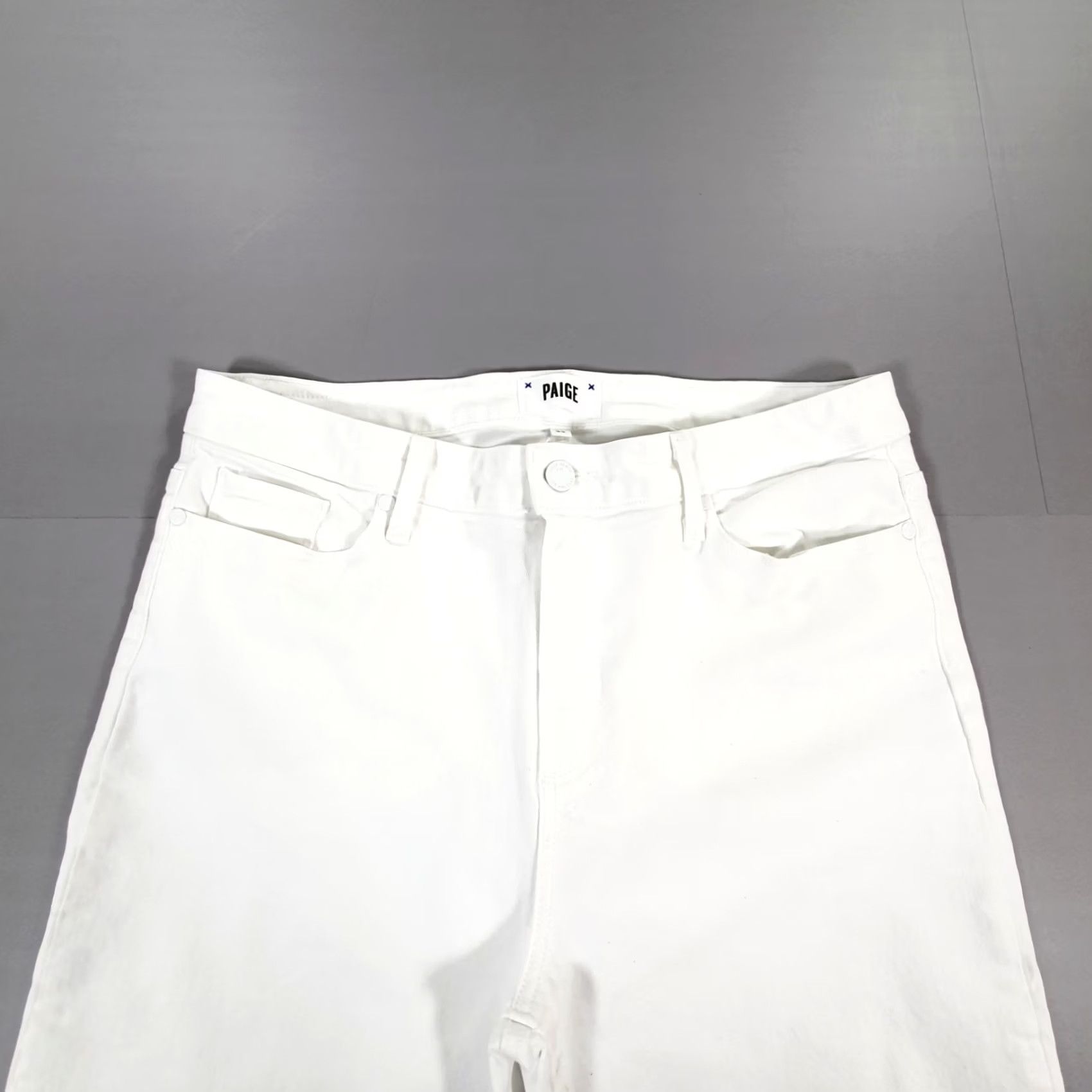 Paige Paige Jeans Womens W32 L27 Hoxton Straight Ankle Stretch Denim White RRP £230 Size 24" / US 00 / IT 34 - 3 Thumbnail