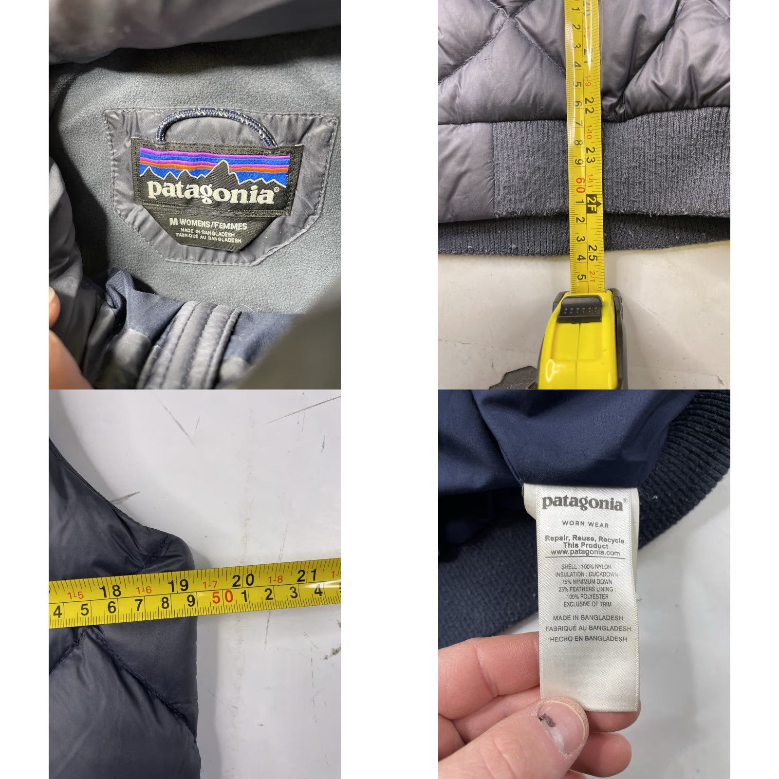 Patagonia Patagonia Vest Womens M Blue Down Quilted Full Zip Prow Bomber Quilted Down Vest Size M / US 6-8 / IT 42-44 - 8 Thumbnail