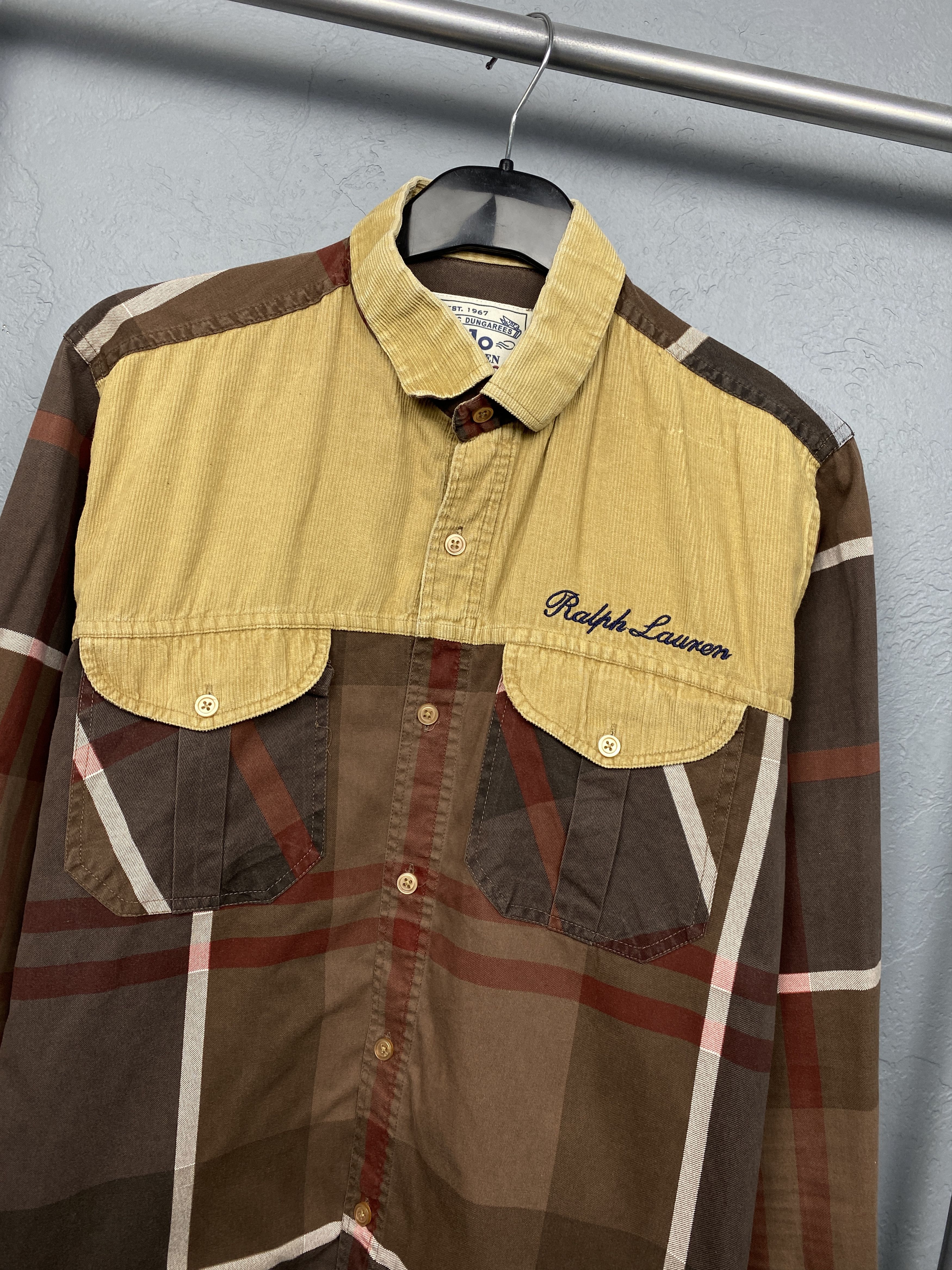 Polo Ralph Lauren × Ralph Lauren × Vintage Polo Ralph Lauren Vintage Mens Western Plaid Shirt Size US L / EU 52-54 / 3 - 2 Thumbnail