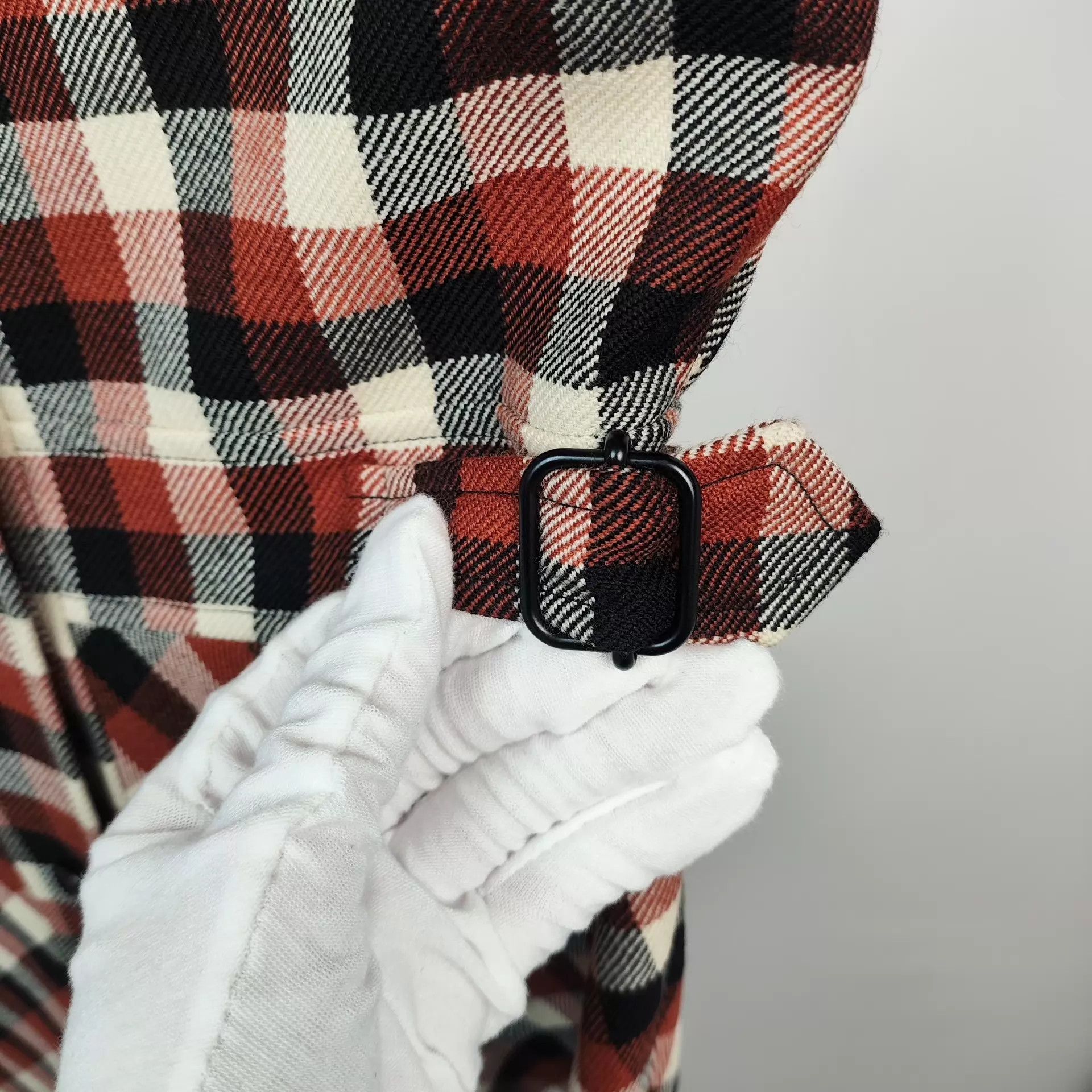 Dior Dior Wool Sleeveless Check Dress Red-Black 34 Size XS / US 0-2 / IT 36-38 - 3 Thumbnail