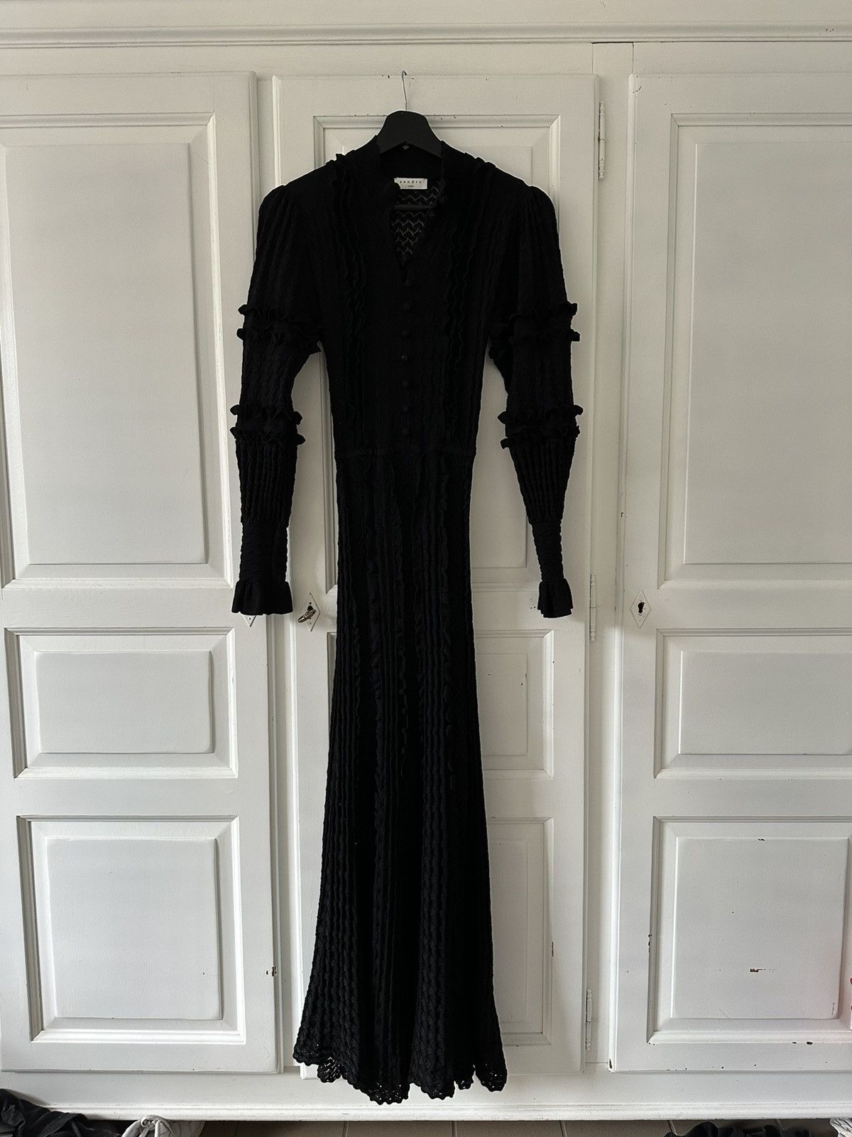 Designer × Sandro sandro black pointelle dress Size XS / US 0-2 / IT 36-38 - 5 Thumbnail