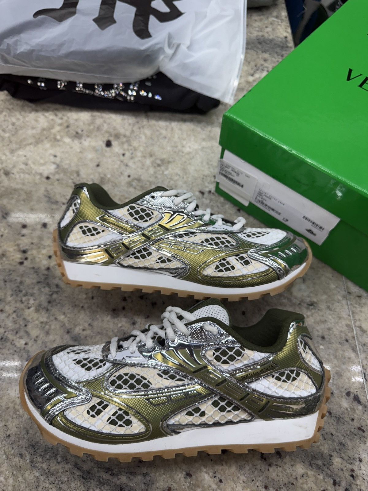 Bottega Veneta Bottega Venata Olive Sneaker Size US 7 / EU 40 - 1 Thumbnail
