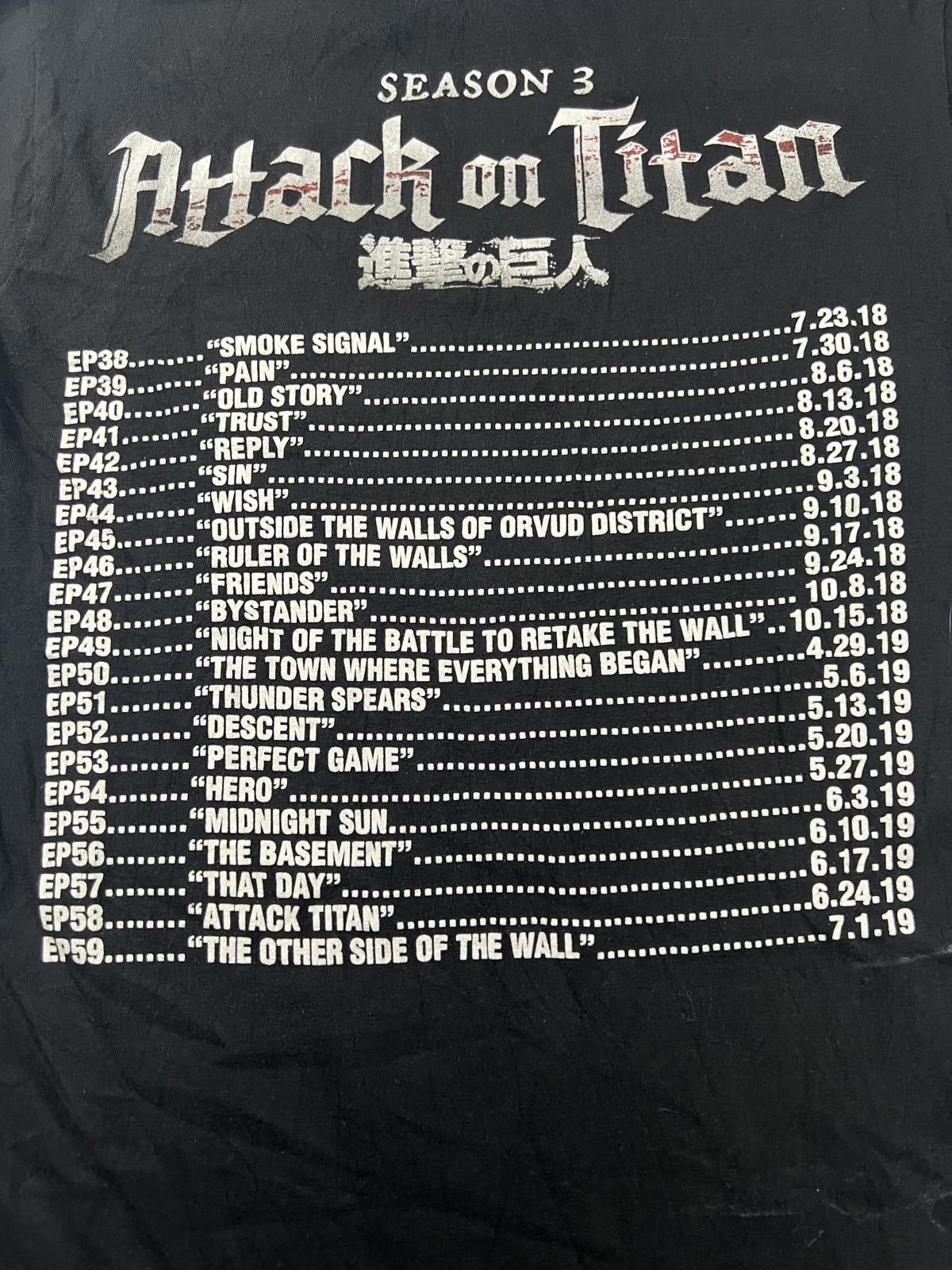 Unknown London Attack on Titan Season 3 Graphic T-Shirt Size US S / EU 44-46 / 1 - 9 Thumbnail