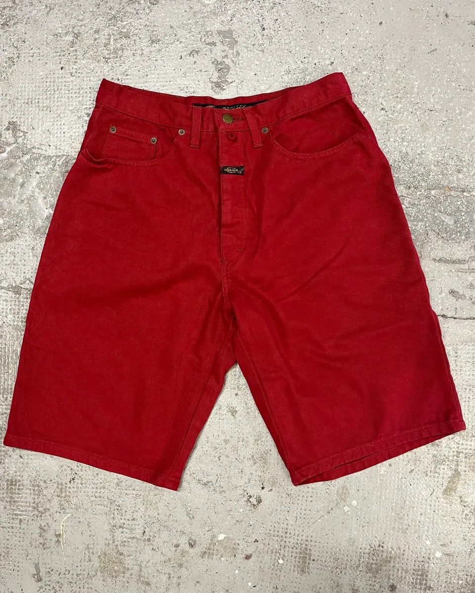 Marithe + Francois Girbaud × Vintage 2000s Marithé + François Girbaud Red Cozy Large Shorts Size US 31 - 2 Thumbnail