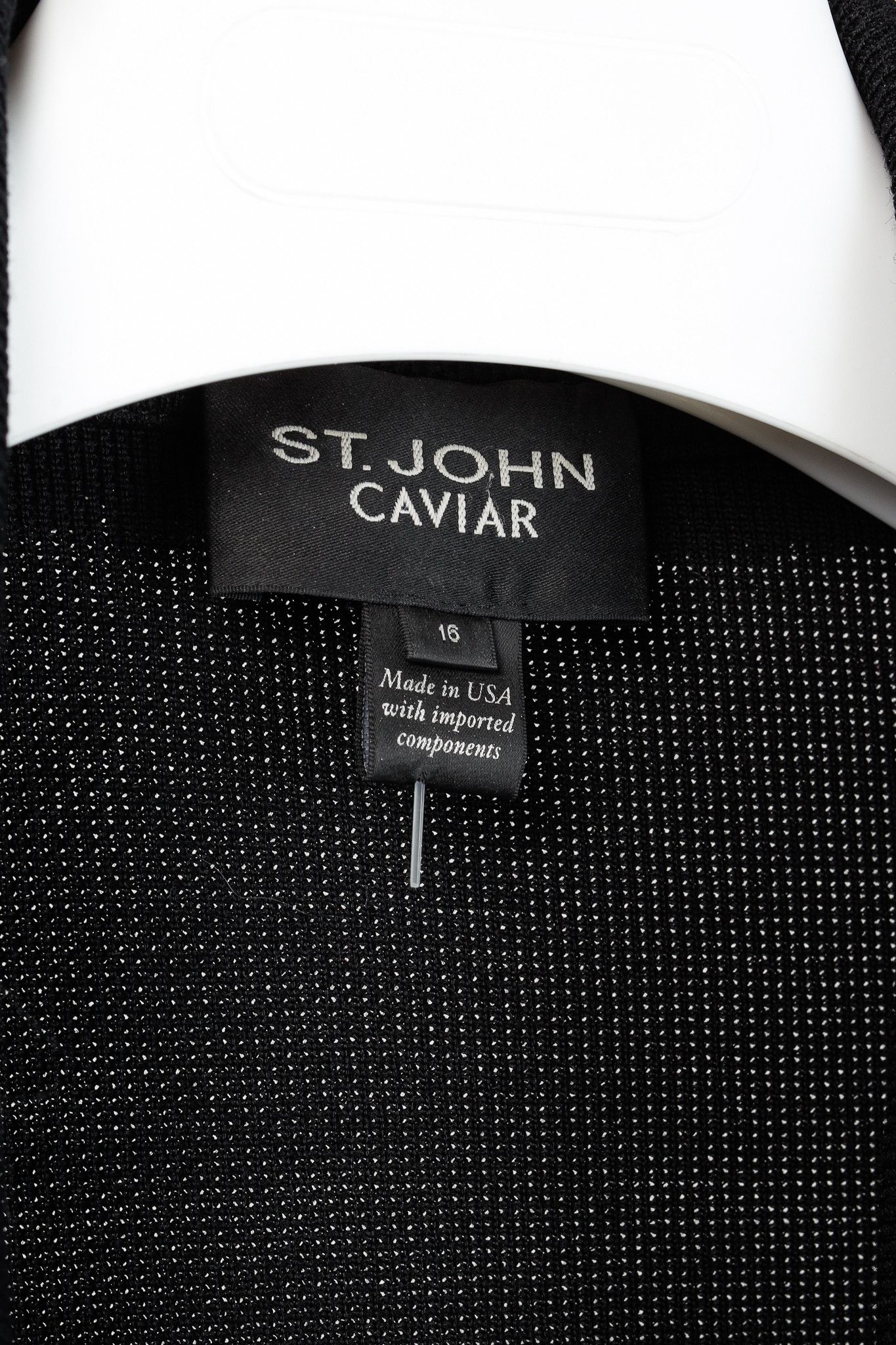 St. John St. John Caviar Fringed Wool-Blend Milano Piqué Knit Coat Size XL / US 12-14 / IT 48-50 - 4 Thumbnail