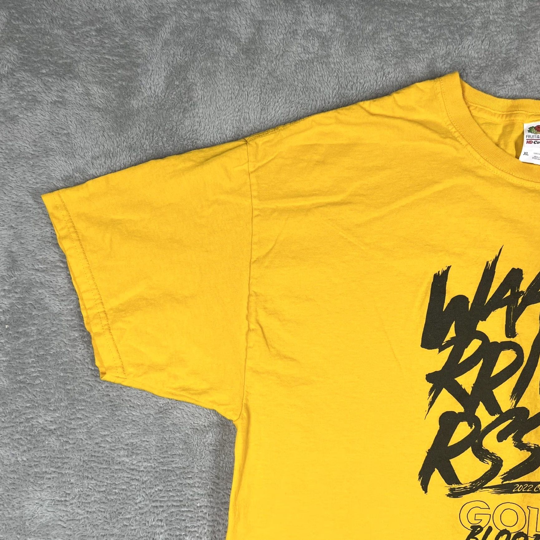 Fruit Of The Loom Golden State Warriors T-Shirt XL Men Yellow 2022 Conference Finals Gold Blooded Warriors Logo Size US XL / EU 56 / 4 - 2 Thumbnail