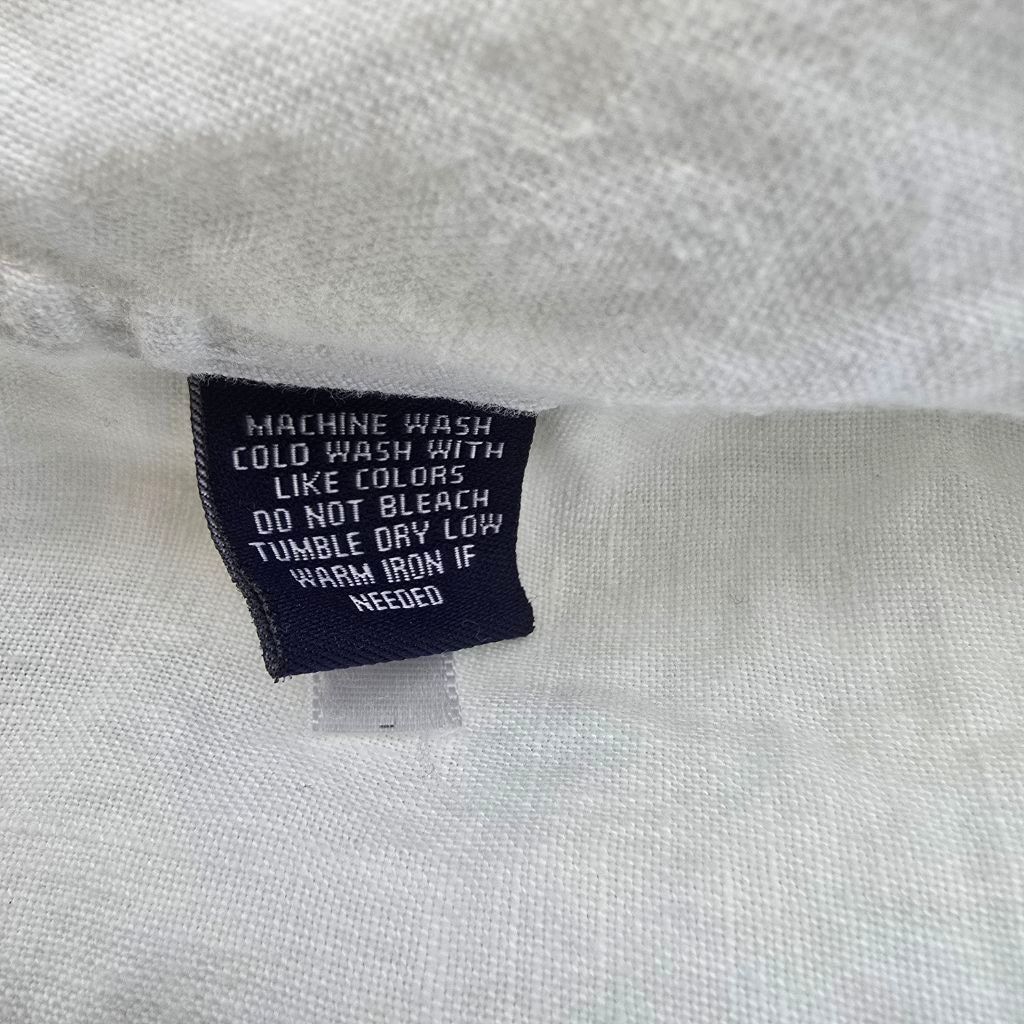 Chaps Women's Chaps White Linen Button Down Shirt L Size L / US 10 / IT 46 - 9 Thumbnail