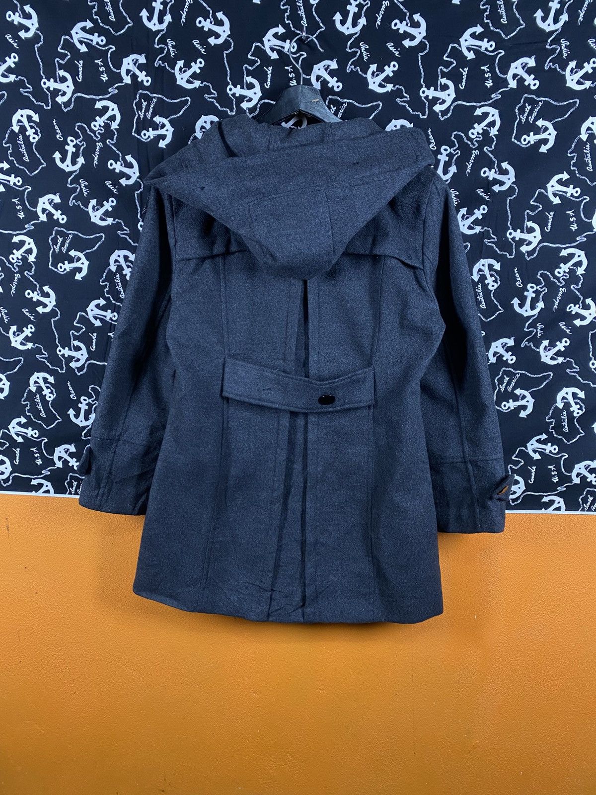 Japanese Brand Kayiaysu Hooded Wool Blend Coat Minimalist Outerwear Size M / US 6-8 / IT 42-44 - 7 Thumbnail