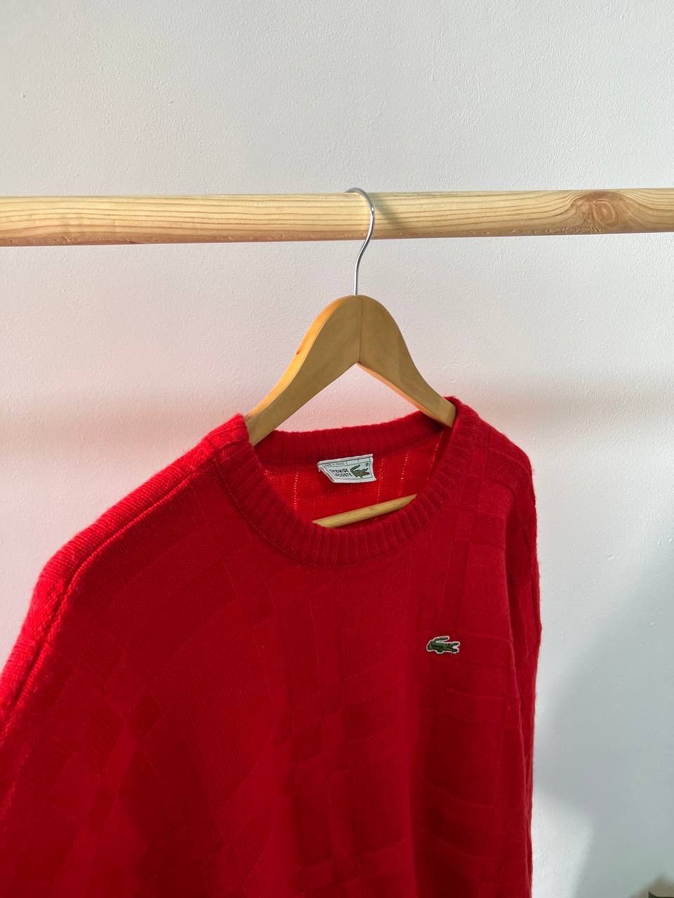 Lacoste × Vintage Chemise Lacoste Vintage Sweater Pullover Red Retro Size 7 Size US XL / EU 56 / 4 - 2 Thumbnail