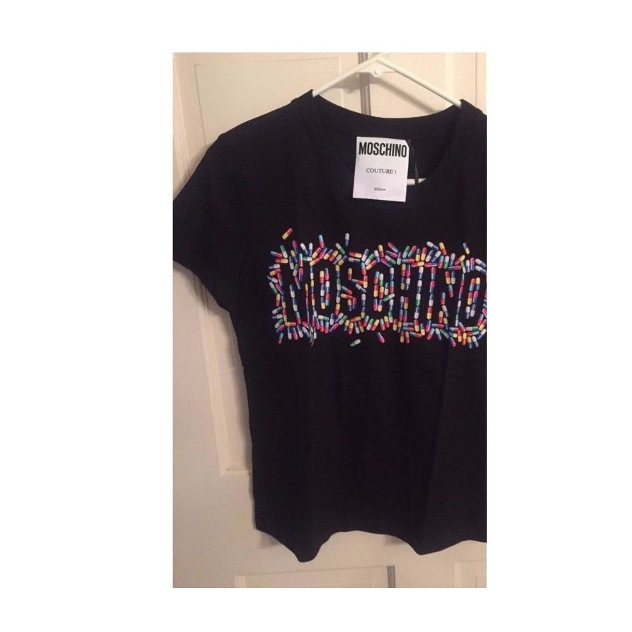 Moschino SS17 Moschino Couture X Jeremy Scott Pills Logo T-shirt Size XXS / US 00 / IT 34 - 5 Thumbnail