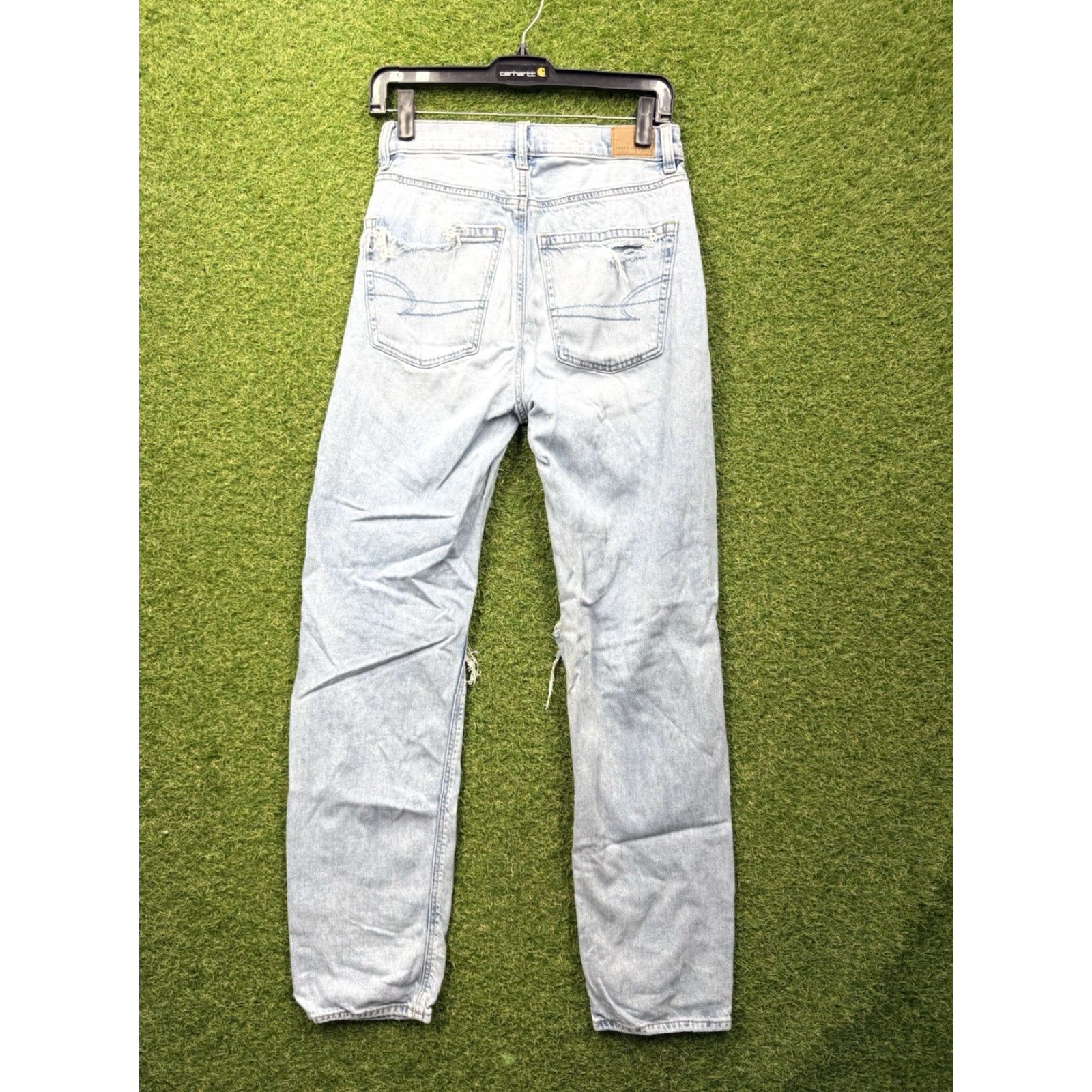 Vintage American Eagle Jeans Womens 2 Regular 26x30 Distressed Highest Rise Baggy Casual Vintage No Size 26" / US 2 / IT 38 - 2 Thumbnail