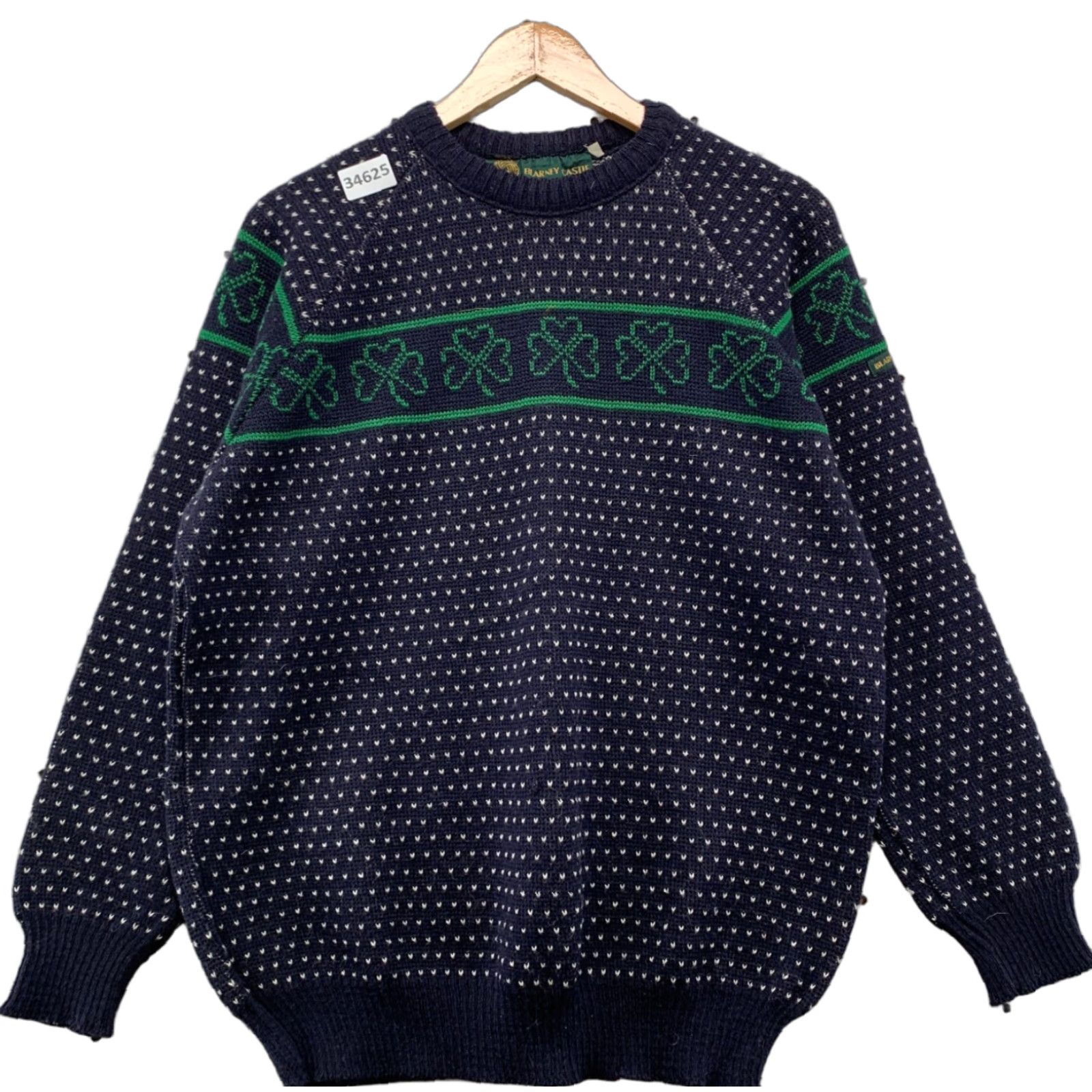 Vintage VINTAGE Blarney Sweater Shirt Mens Large Blue Ireland 22x27 Wool Pullover Crew Neck Knitted Knit Casual 20th Century Size US L / EU 52-54 / 3 - 1 Thumbnail