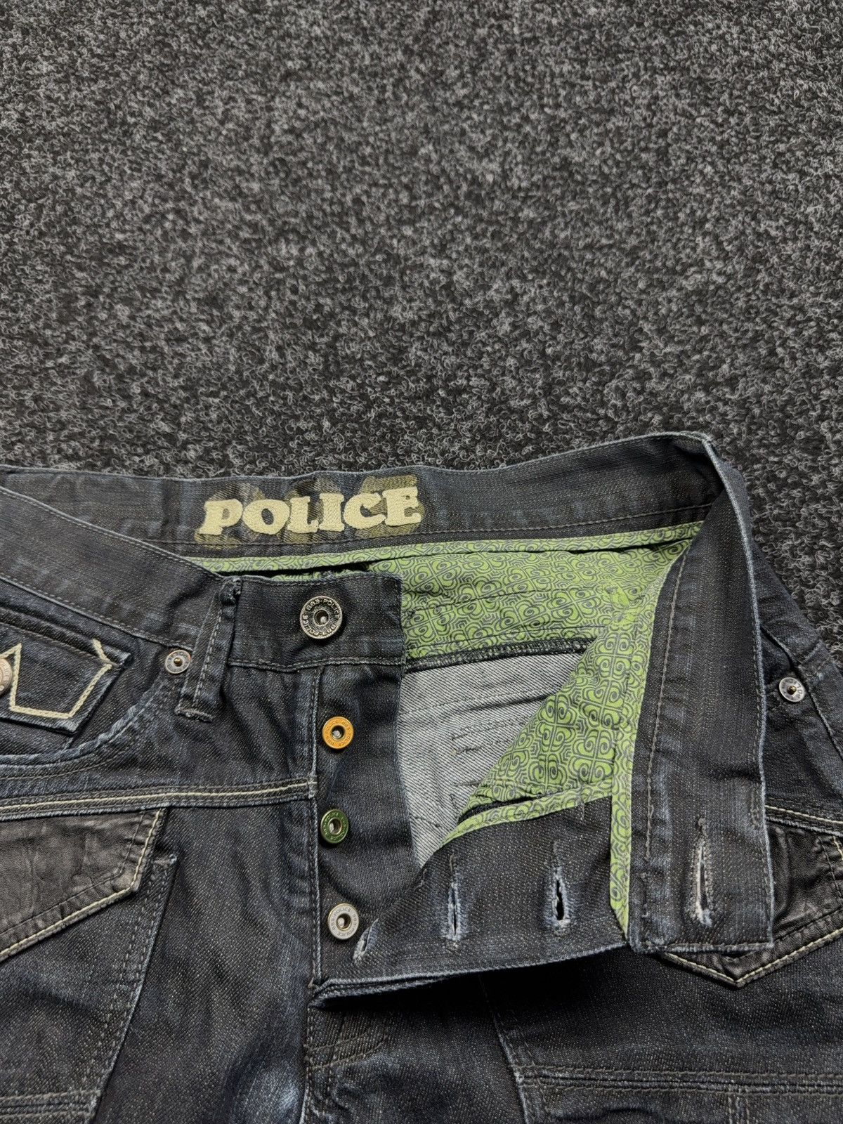 Japanese Brand Y2K Japanese Police G-Star style 00s Retro Dark Denim Jeans Size US 32 / EU 48 - 9 Thumbnail