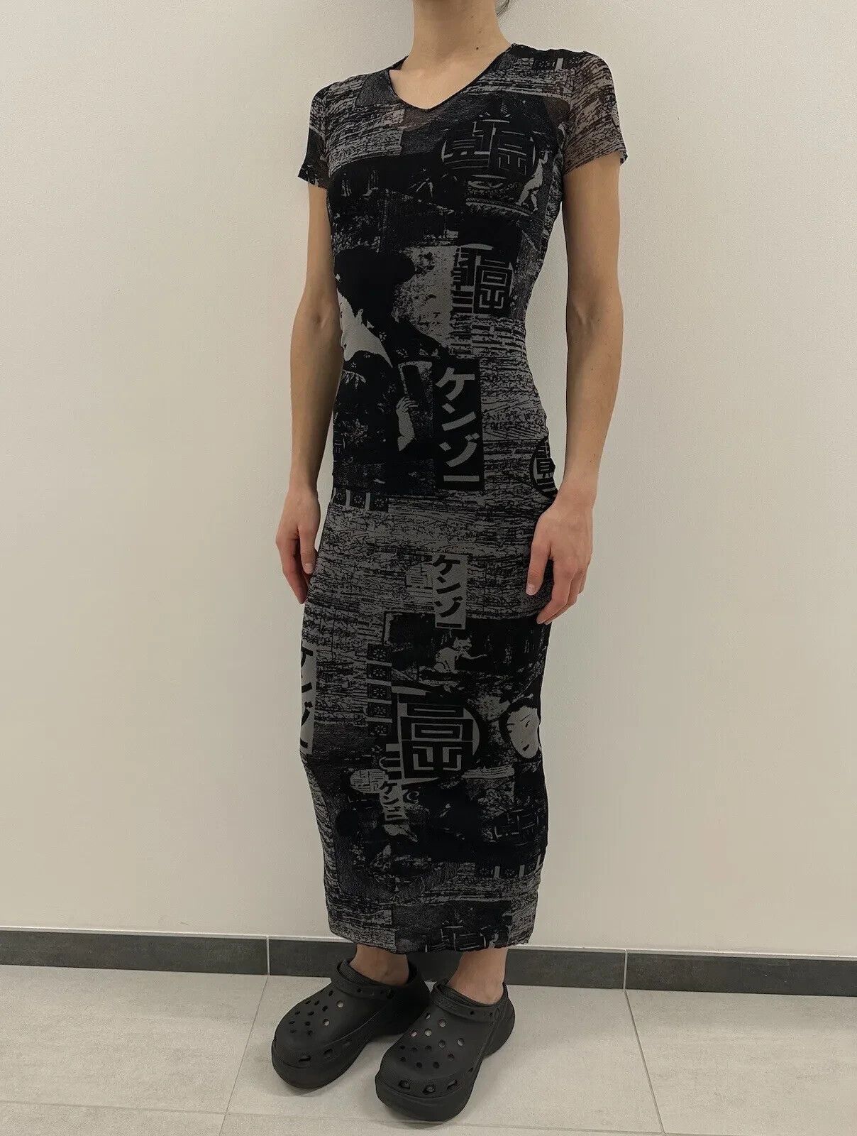 Kenzo Vintage Kenzo Jeans Sheer Mesh Long Dress Asian Tokyo y2k Size M / US 6-8 / IT 42-44 - 12 Thumbnail