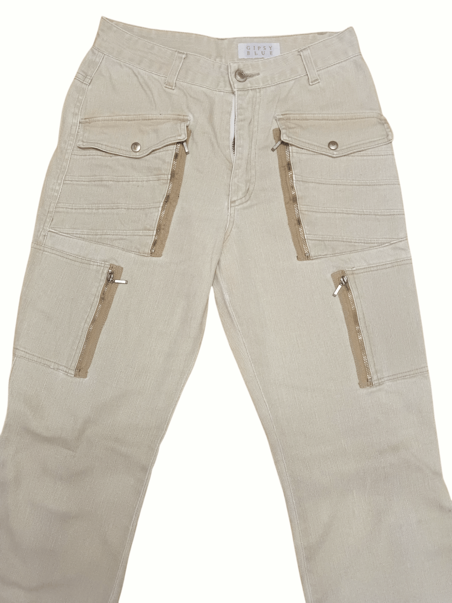 Gypsy Gipsy Blue Multi Pocket Flare Jeans Size 26" / US 2 / IT 38 - 4 Thumbnail