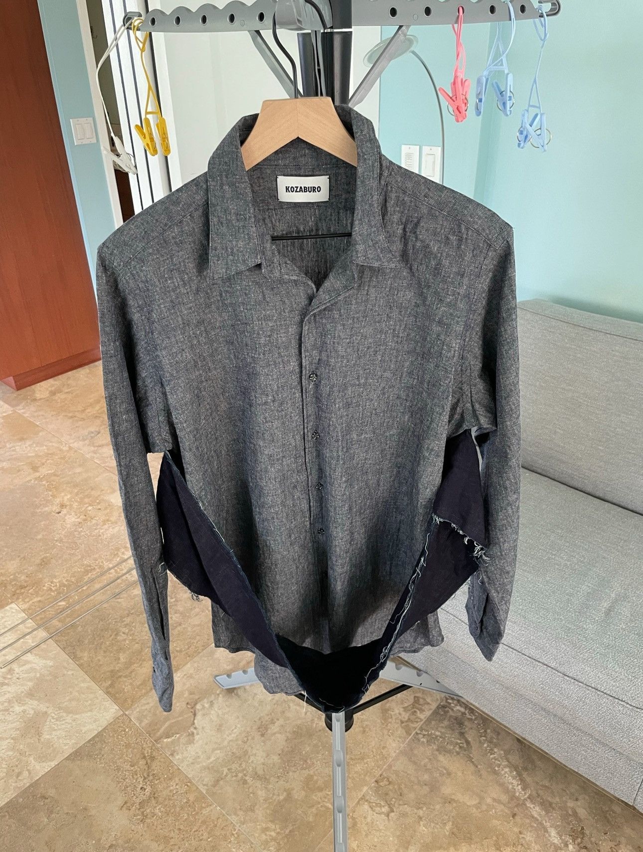 KOZABURO SS19 Indigo Tatsuki Shirt Size US M / EU 48-50 / 2 - 2 Thumbnail