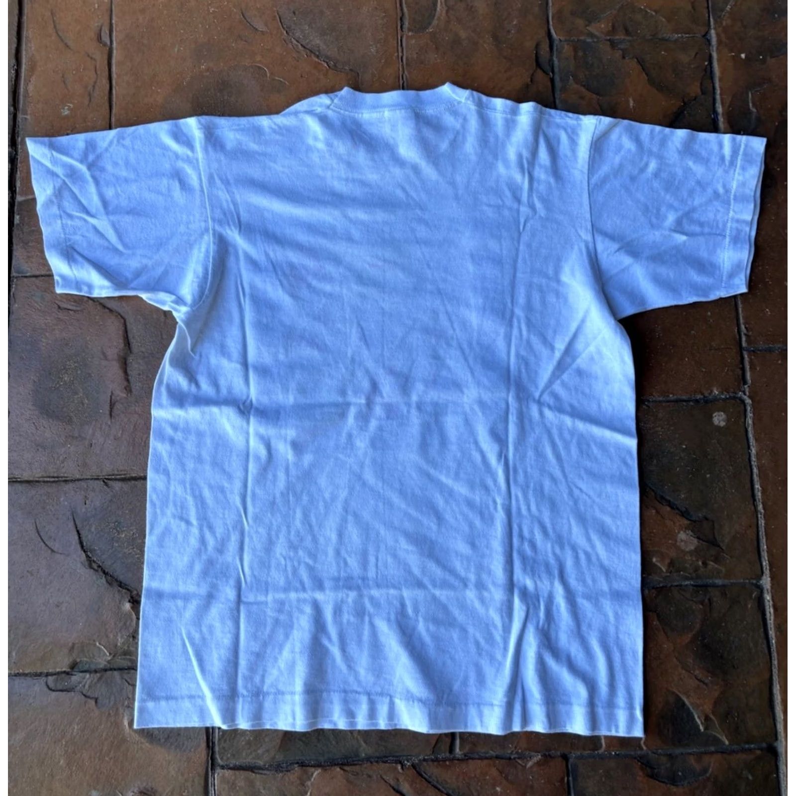 Hanes VINTAGE Hanes Rockport Mass Sailboats T-Shirt Large White Cotton Blend USA Graphic Print Crew Neck Men Size US L / EU 52-54 / 3 - 3 Thumbnail