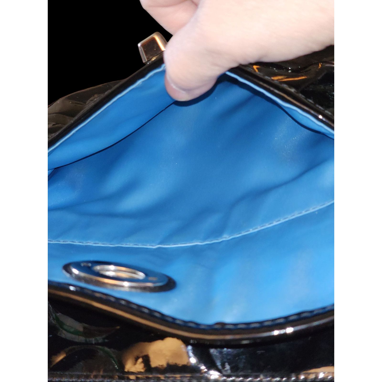 Coach Coach Peyton black patent leather bag with matching wallet. Size ONE SIZE - 6 Thumbnail
