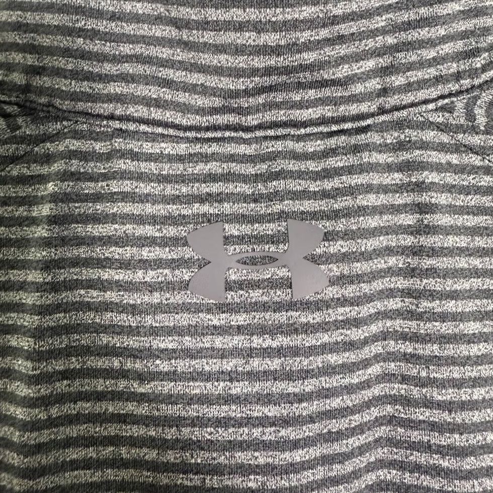 Under Armour Under Armour 1/4 Zip Striped Pullover Mens S Gray Black Loose Fit Sweatshirt Size US S / EU 44-46 / 1 - 7 Thumbnail