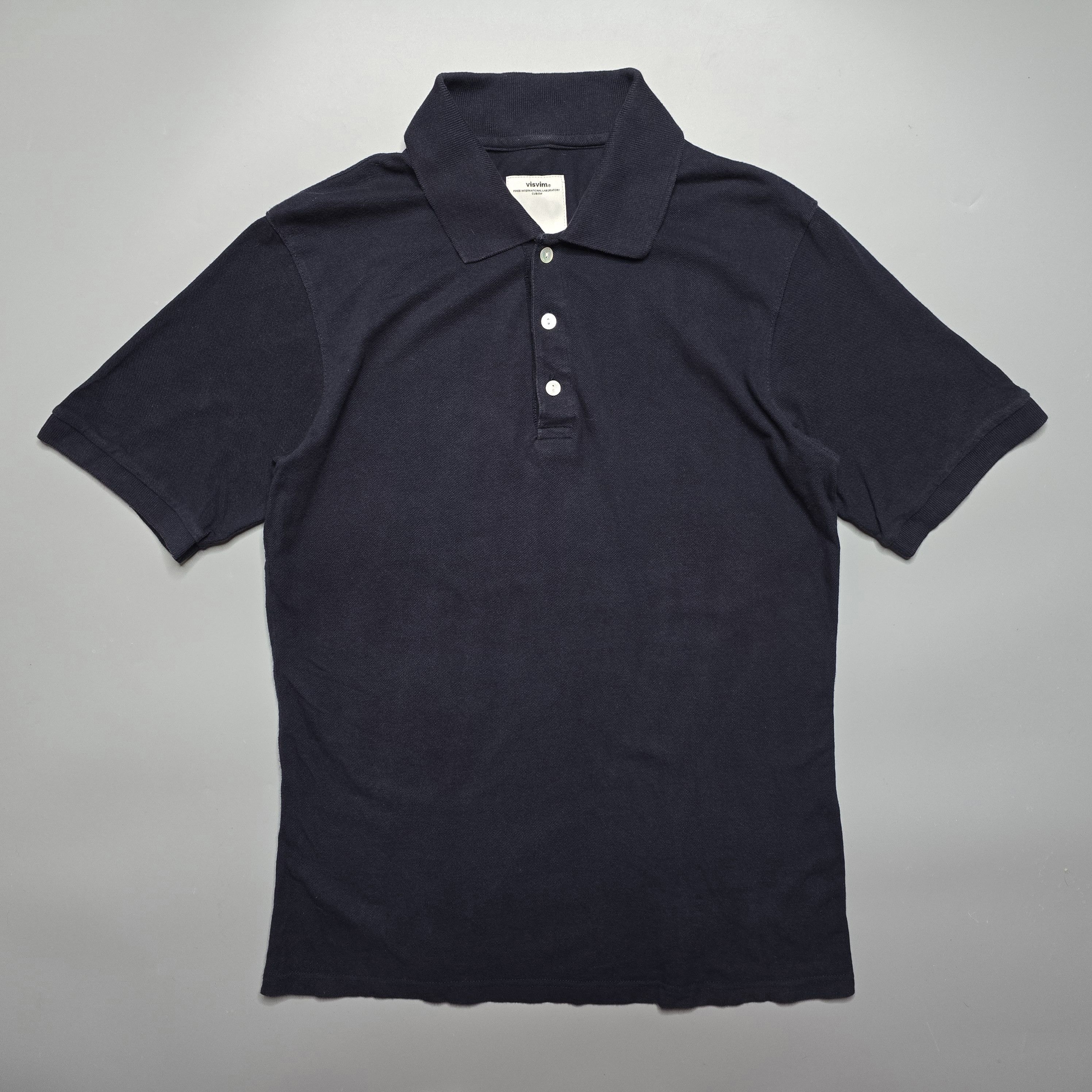 Visvim Visvim - Luxsic Cotton Polo - Navy Size US M / EU 48-50 / 2 - 1 Thumbnail