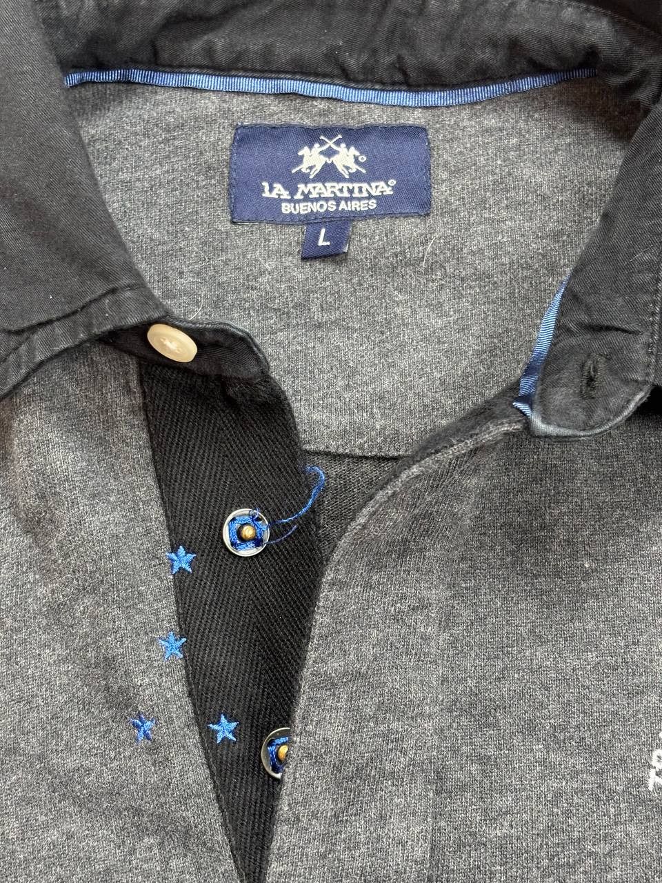 La Martina La Martina New Zealand Polo Team L/S Shirt Grey Size L Size US L / EU 52-54 / 3 - 15 Thumbnail