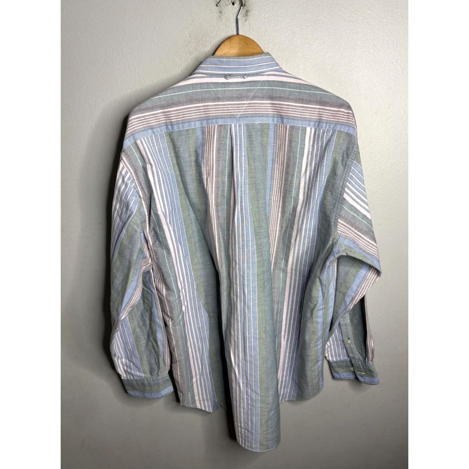 Tommy Hilfiger VINTAGE Tommy Hilfiger Shirt Mens L Multi Striped Pastel Casual Button Pocket Size US L / EU 52-54 / 3 - 5 Thumbnail