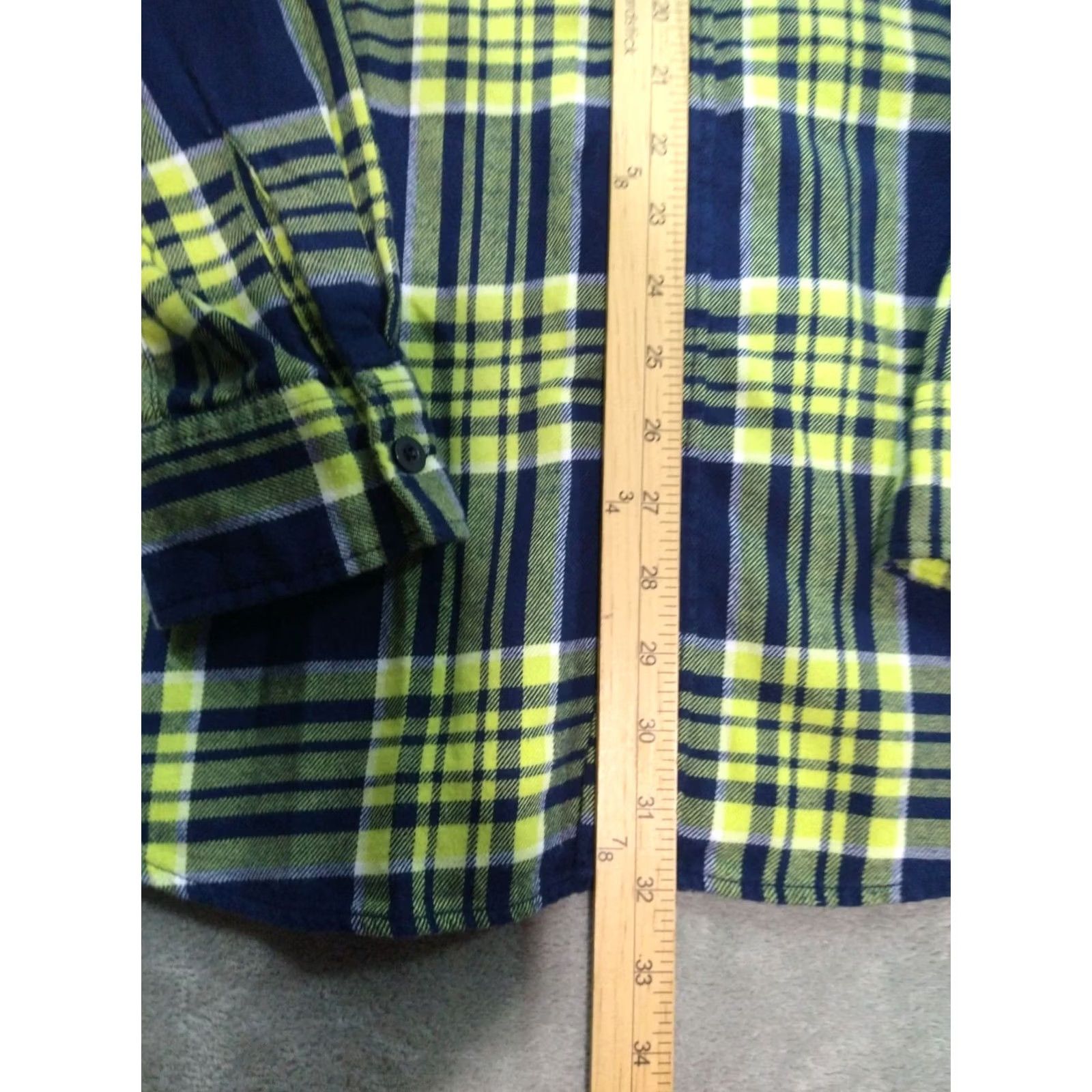 American Eagle Outfitters American Eagle Shirt Mens XLT Blue Yellow Plaid Flannel Classic Fit Button Down Size US XL / EU 56 / 4 - 4 Thumbnail