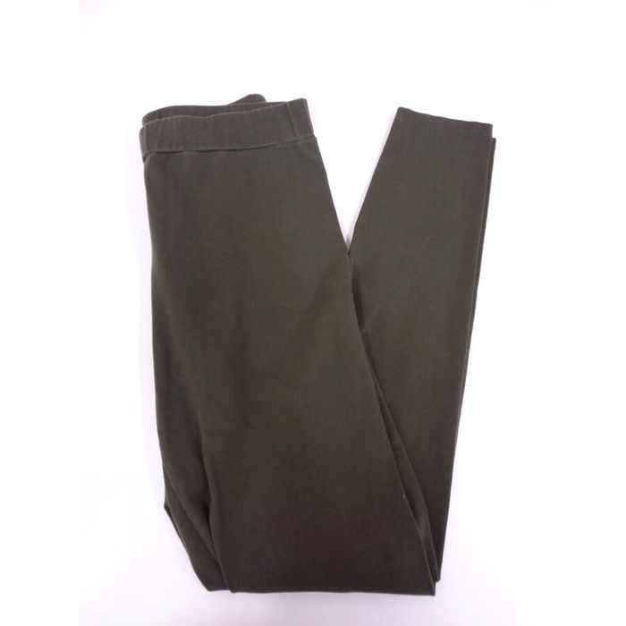 Vintage Women's XS Just Fab Solid Olive Green Full Length Leggings