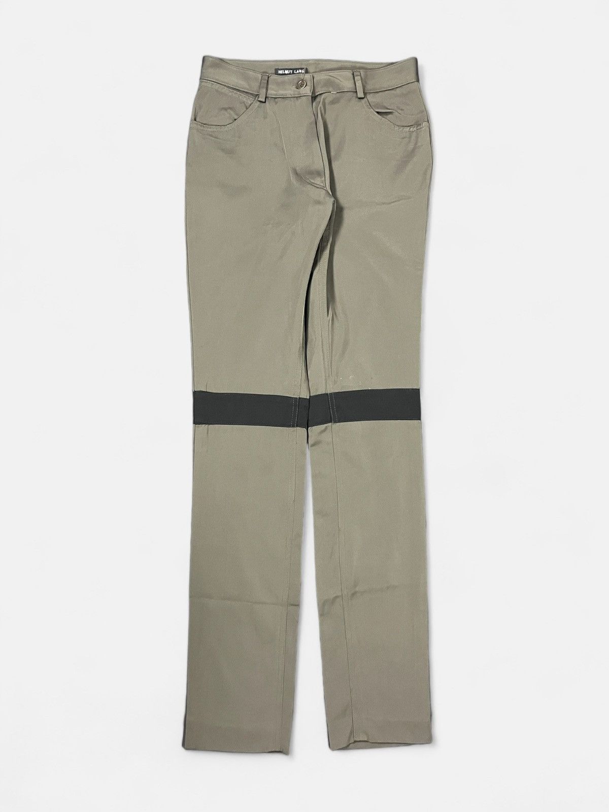 Helmut Lang Helmut Lang - 90’s Striped Knees Olive Pants Size 30" / US 8 / IT 44 - 4 Thumbnail