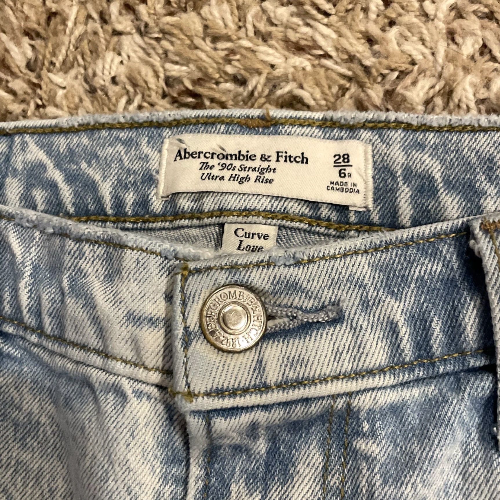 Abercrombie & Fitch VINTAGE Abercrombie & Fitch The 90’s Straight Ultra High Rise Curve Love Jean Casual Women 28 Jeans Size 28" / US 6 / IT 42 - 7 Thumbnail