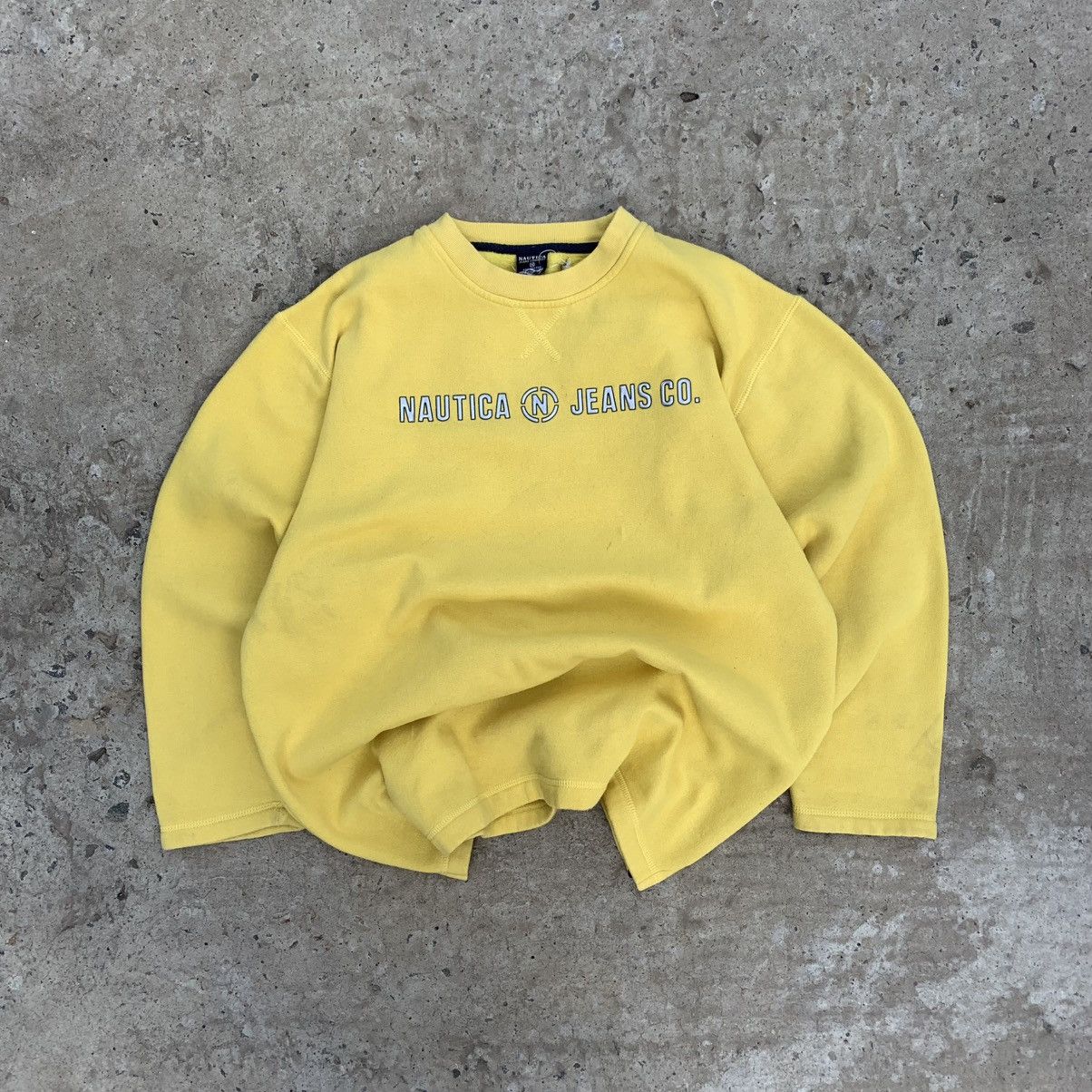 Nautica Vintage Japanese Style Nautica Jeans Sweatshirt Big Logo Size US L / EU 52-54 / 3 - 1 Thumbnail