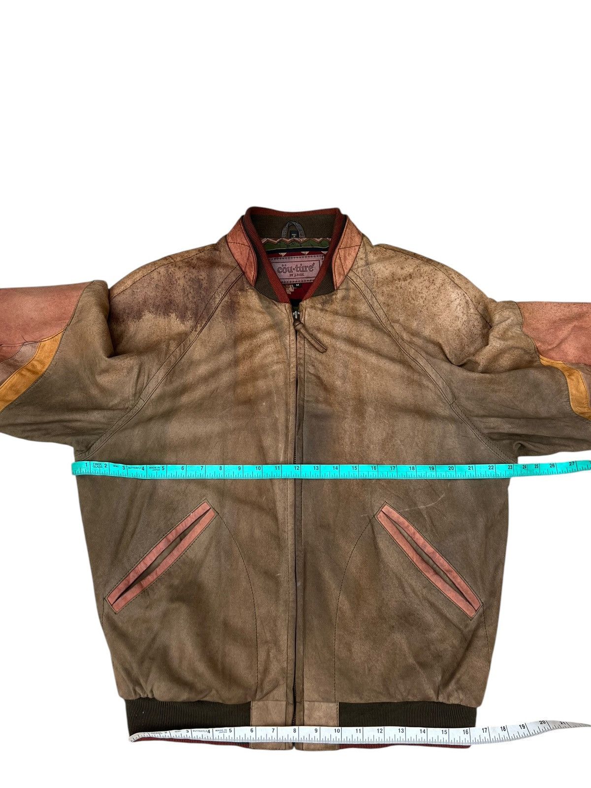 Leather Vintage Couture by J. Park Patina Leather Bomber Jacket Size US M / EU 48-50 / 2 - 2 Thumbnail
