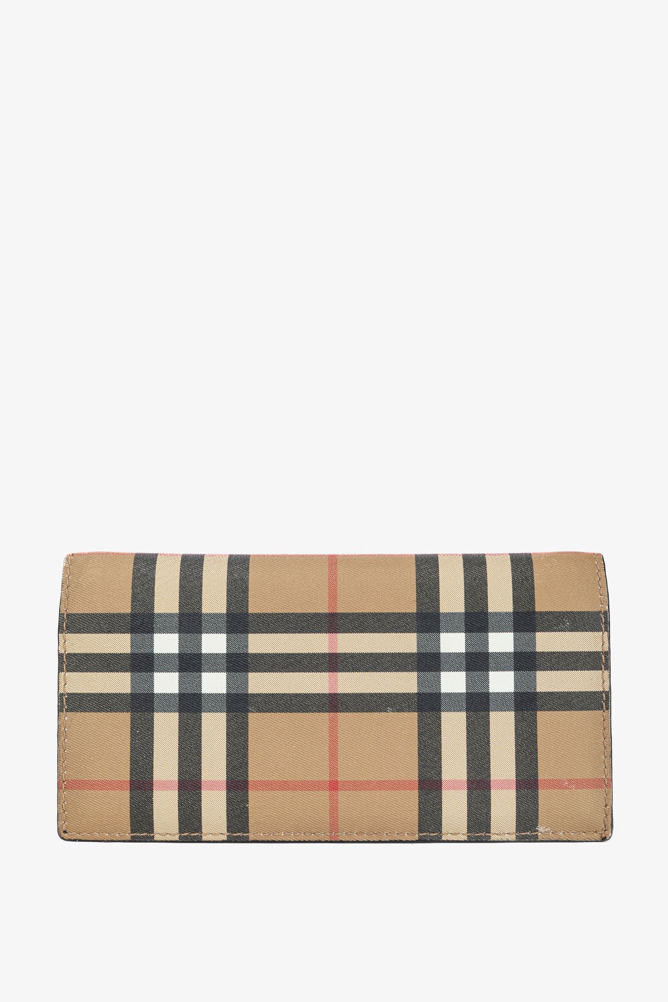 Burberry Burberry Cavendish Vintage Check Leather Continental Wallet Size ONE SIZE - 4 Thumbnail