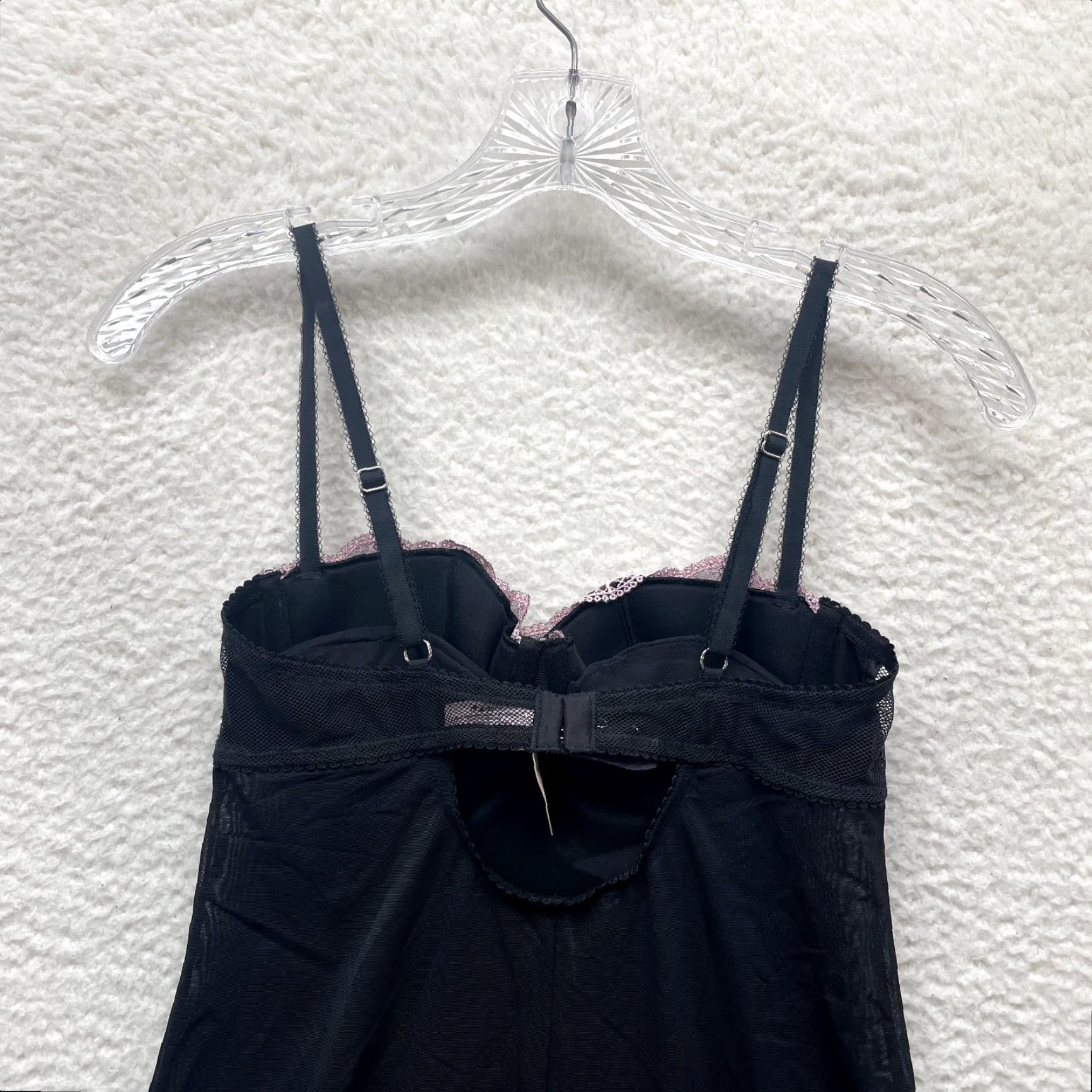 Victoria's Secret VINTAGE Victoria's Secret Slip Dress Black Floral Garter S Small 34B Womens NWT 90s Size S / US 4 / IT 40 - 4 Thumbnail
