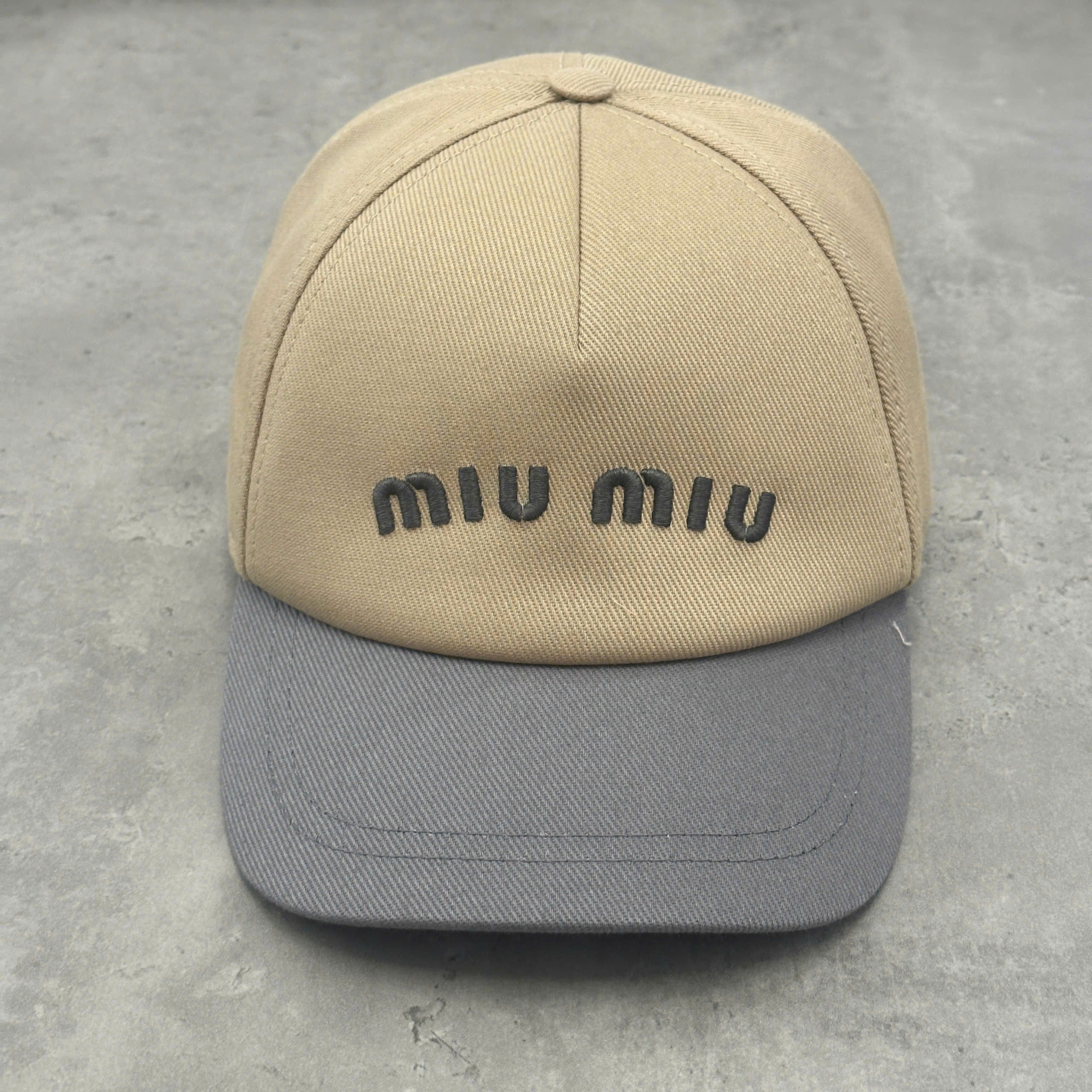 Miu Miu MIU MIU Drill Baseball Cap SAND/MARBLE Size ONE SIZE - 1 Thumbnail