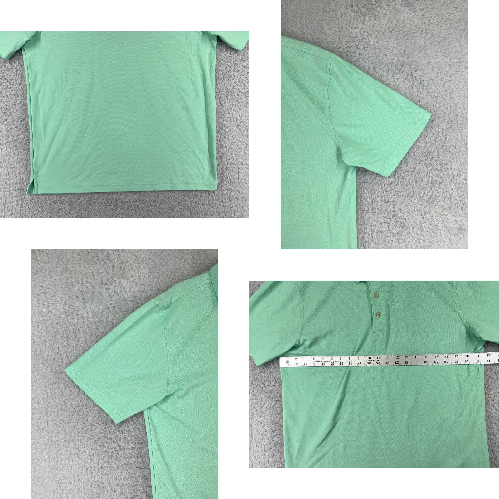 Vintage Greg Norman Polo Shirt Men Large Green Golf Polo Shirt Mens Regular Green Greg Norman Play Dry Shark Golf Short Sleeve Polyester Polo Shirt Size US L / EU 52-54 / 3 - 8 Thumbnail