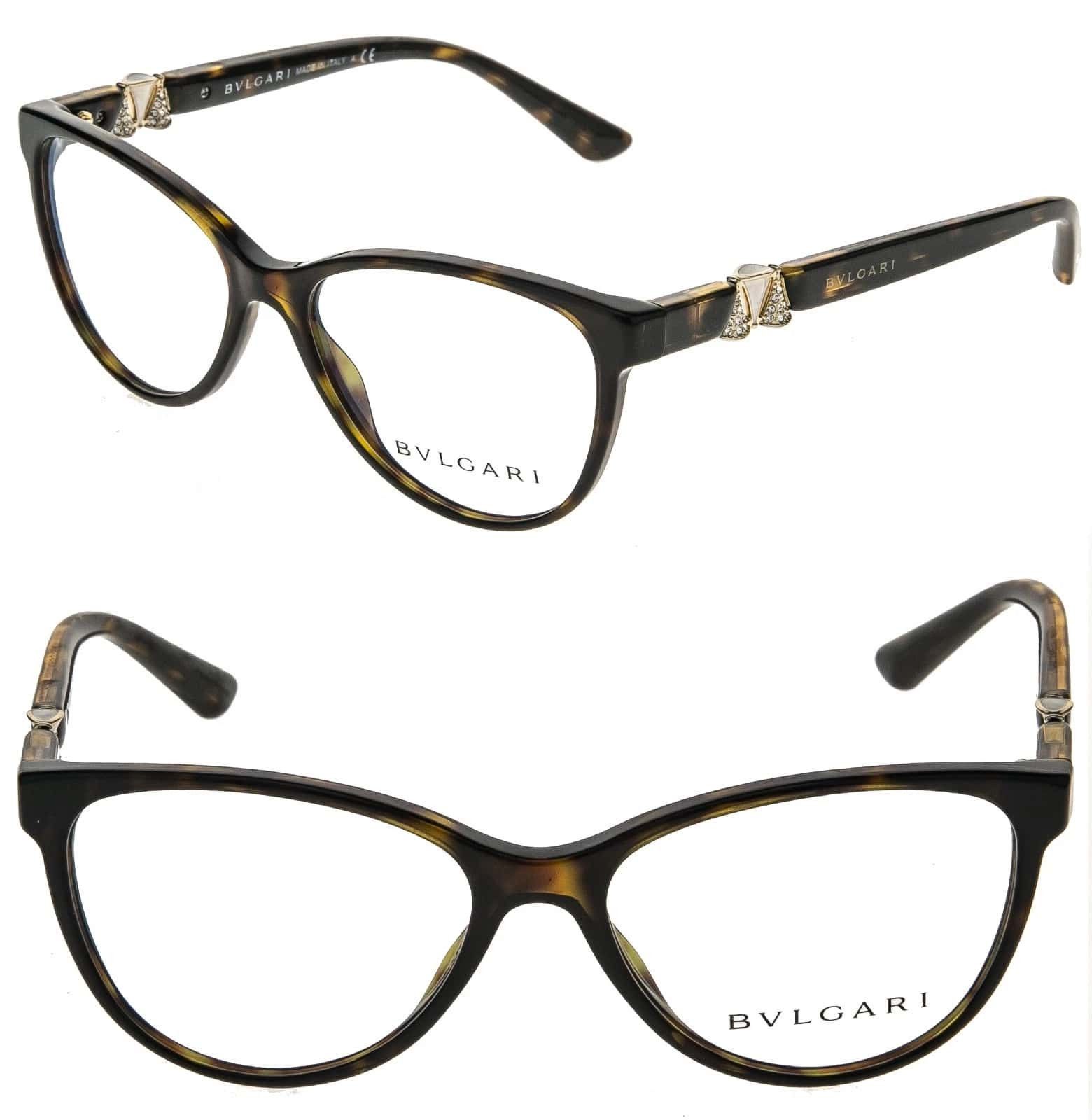Bvlgari BVLGARI BV4119B Diva 4119 Brown Gold Crystal Eyeglasses Size ONE SIZE - 1 Thumbnail