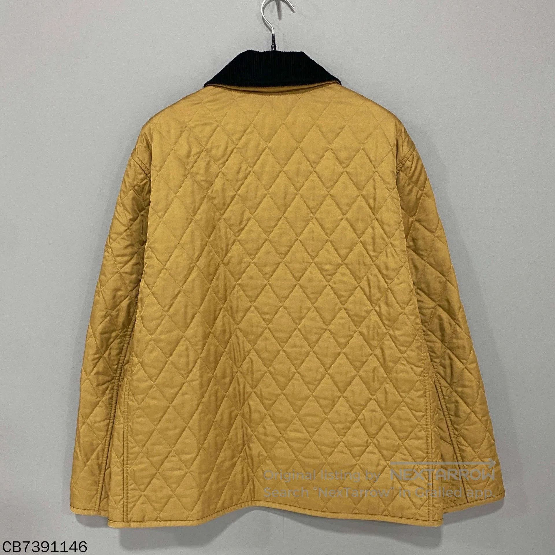 Burberry Burberry Yellow Quilted Cotton Coat. Size US L / EU 52-54 / 3 - 3 Thumbnail