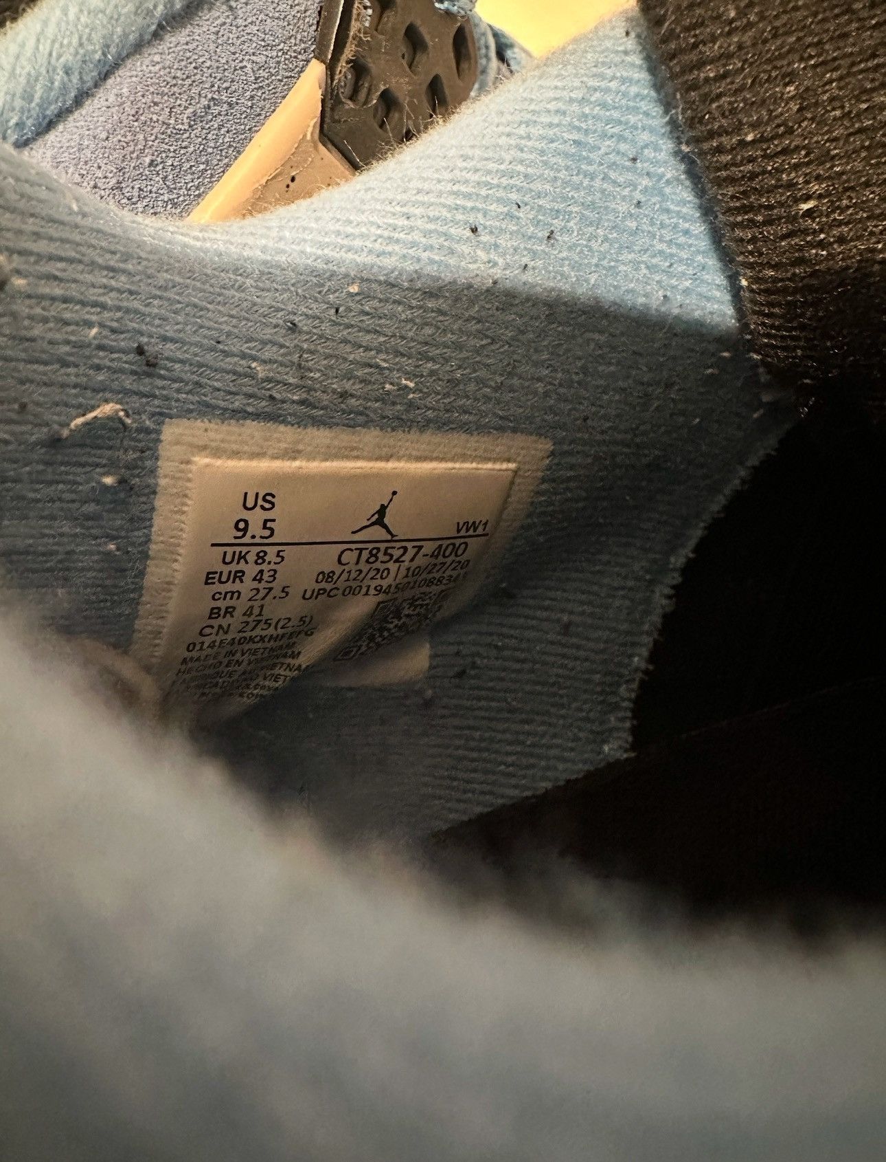 Jordan Brand Jordan 4 UNC - Size 9.5 Men’s Size US 9.5 / EU 42-43 - 6 Thumbnail