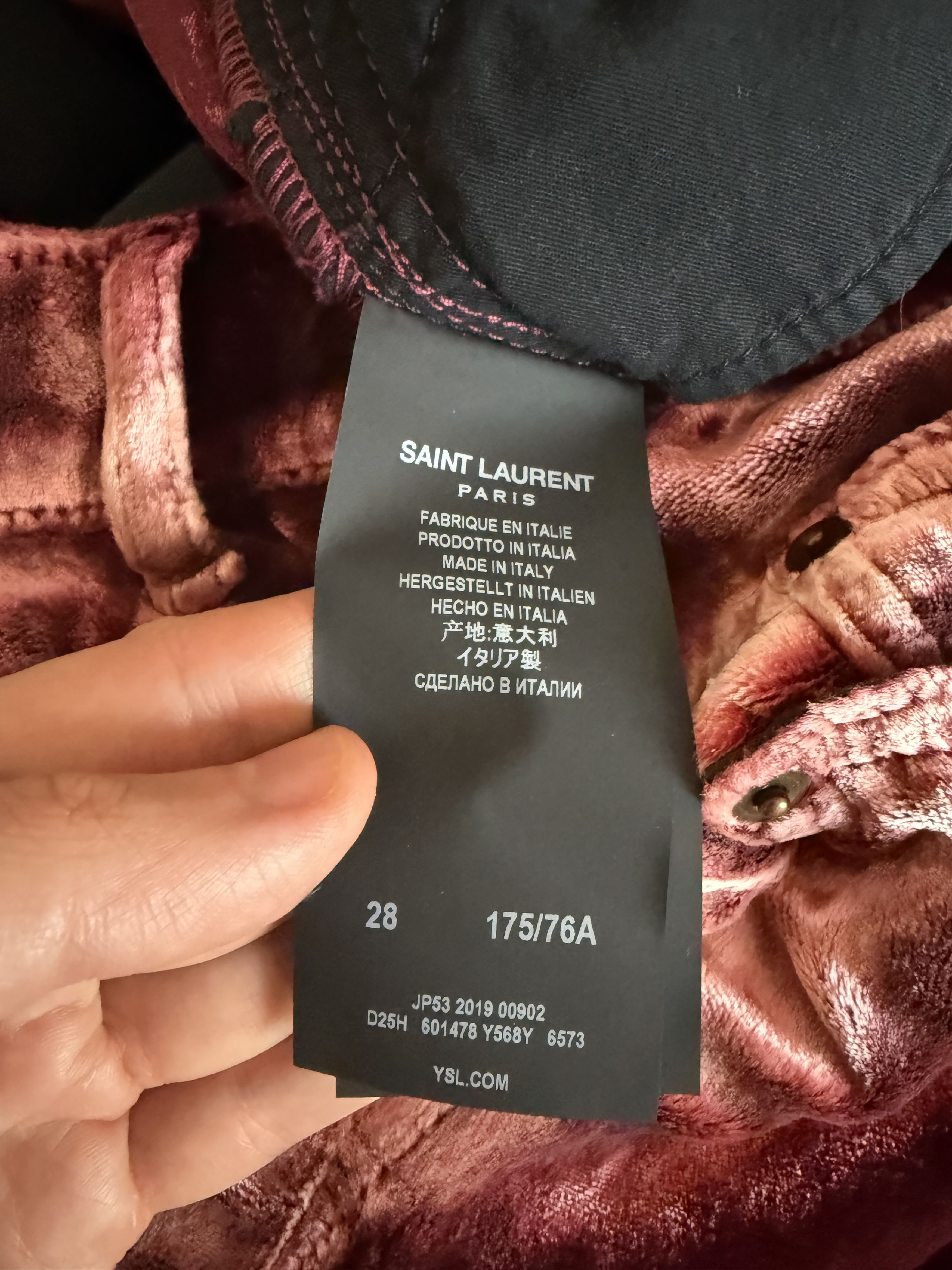 Saint Laurent Paris SS20' Saint Laurent Cropped Bleached Velvet Trousers Size US 28 / EU 44 - 11 Thumbnail