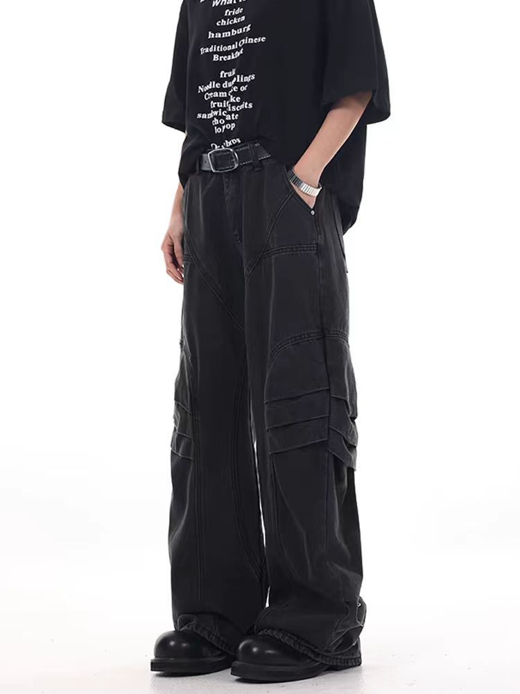 Japanese Brand × Jean Street wash baggy straight leg casual jeans Size US 28 / EU 44 - 1 Thumbnail