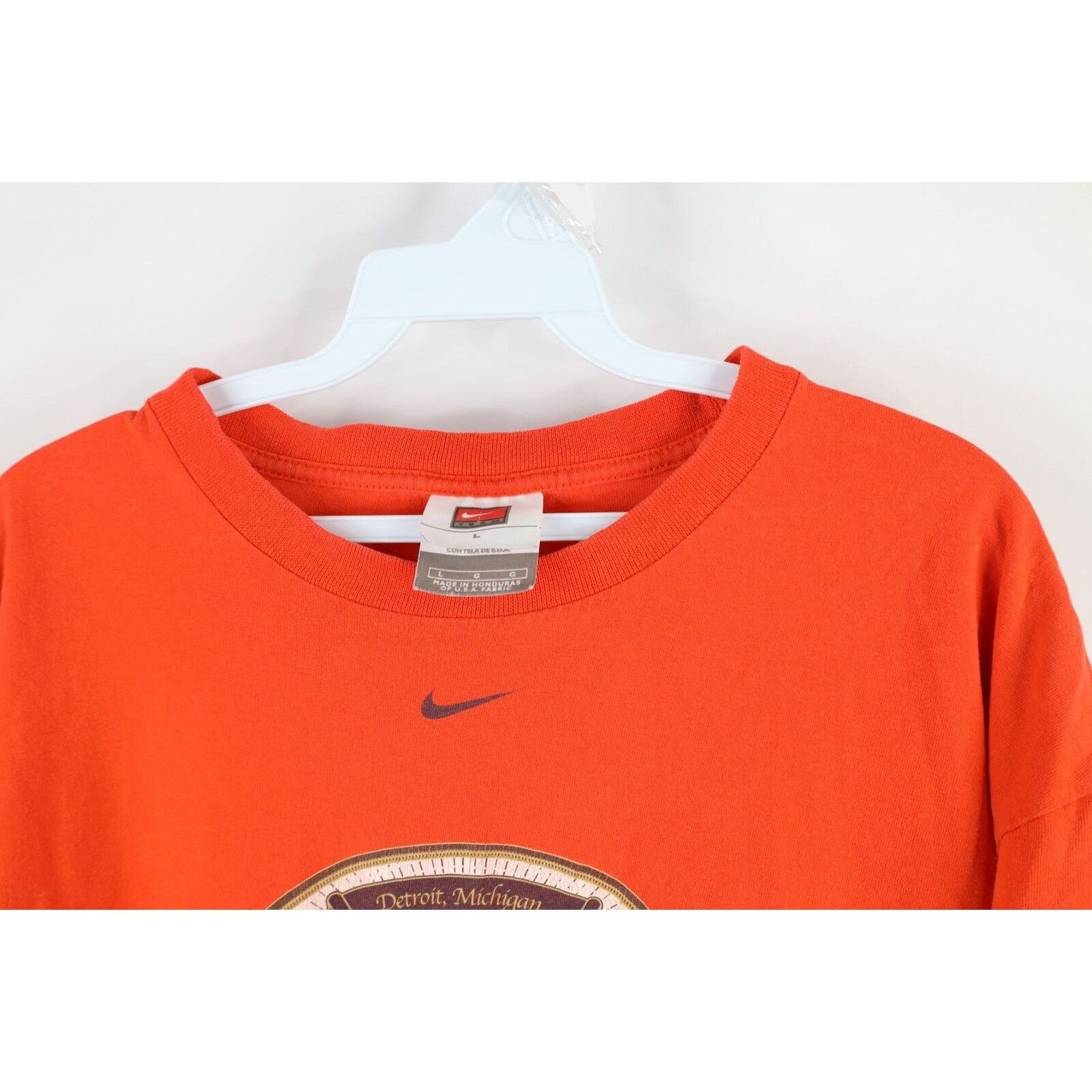Nike × Vintage Vintage Nike Travis Scott Mini Swoosh Detroit Tigers T-Shirt Size US L / EU 52-54 / 3 - 10 Thumbnail