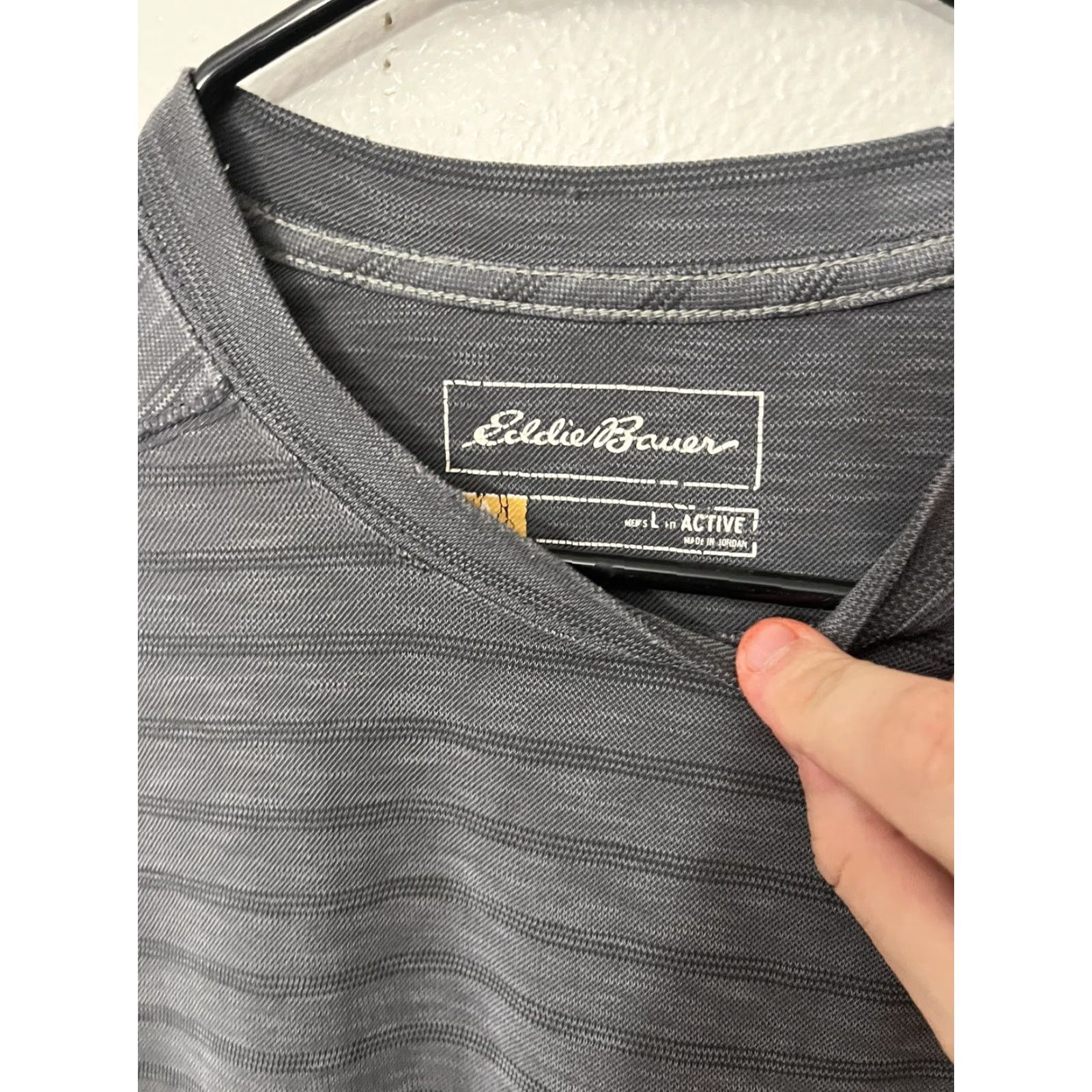 Eddie Bauer Eddie Bauer shirt Men’s Large Gray Striped Short Sleeve Crew Neck Tee Long Sleev Size US L / EU 52-54 / 3 - 3 Thumbnail