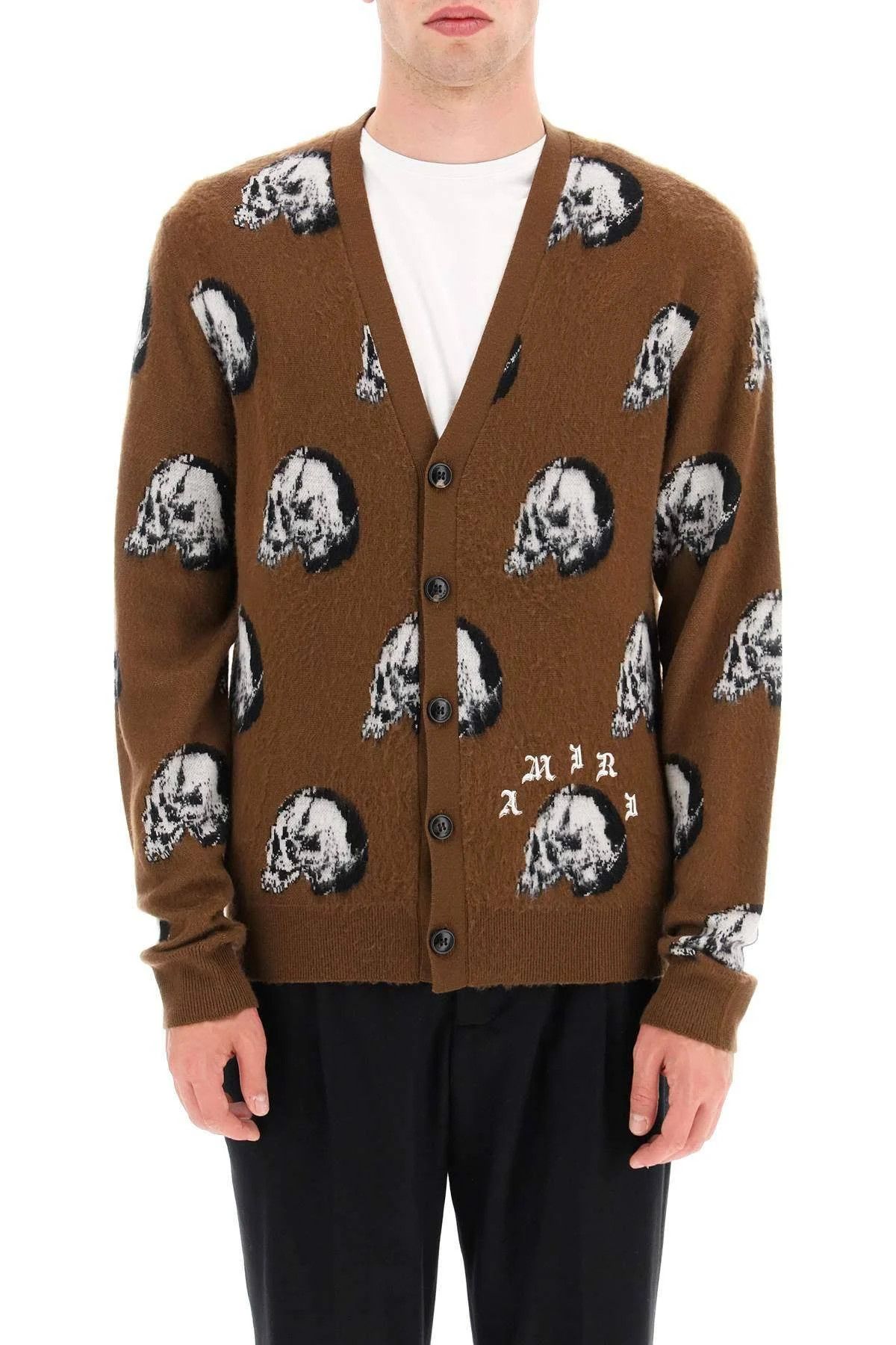Amiri × Wes Lang o1w1db11224 Checkered Cardigan in Brown Size US M / EU 48-50 / 2 - 6 Thumbnail