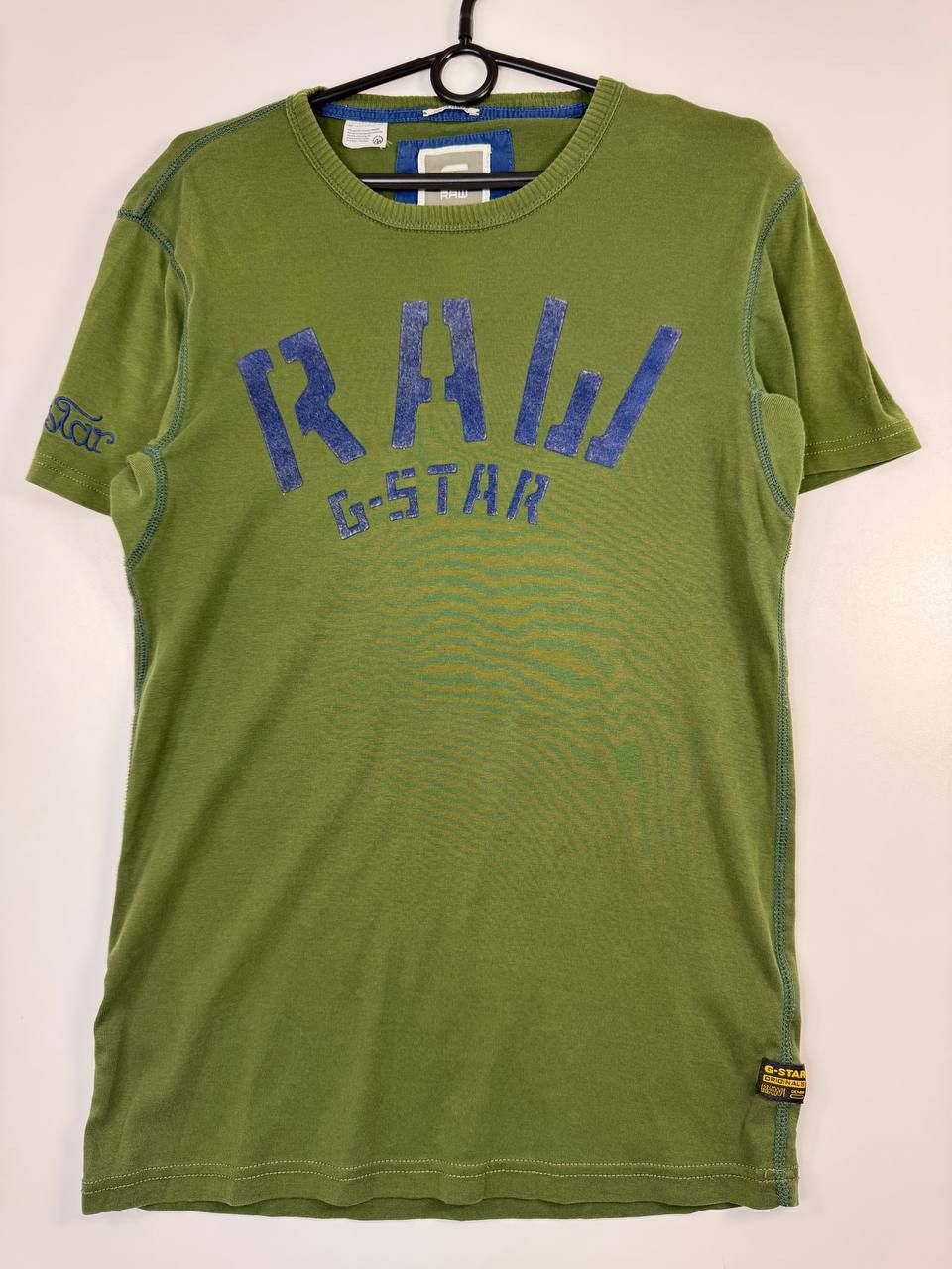 G-Star G-Star RAW Graphic Logo T-Shirt Green Blue Mens Size XL Size US XL / EU 56 / 4 - 1 Thumbnail