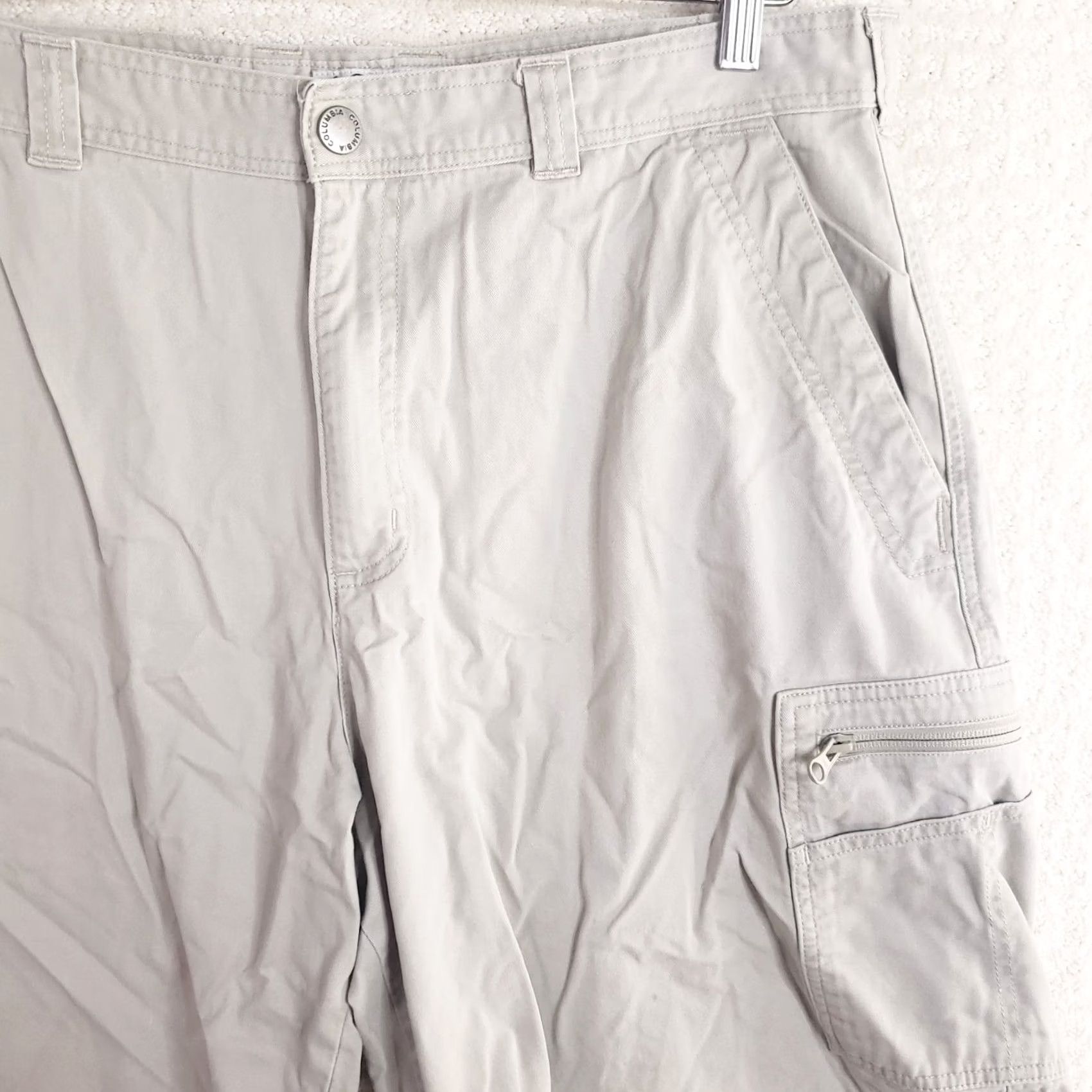 Vintage Columbia Cargo Shorts Mens 38x10 Beige 100% Cotton Relaxed Fit Short Size US 38 / EU 54 - 4 Thumbnail