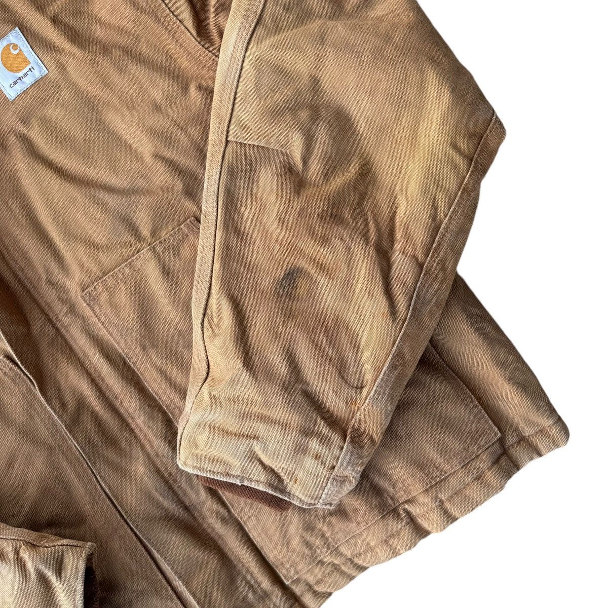 Carhartt × Vintage CARHARTT J02 BRN CANVAS BEIGE UTILITY JACKET VINTAGE DETROIT Size US L / EU 52-54 / 3 - 12 Thumbnail