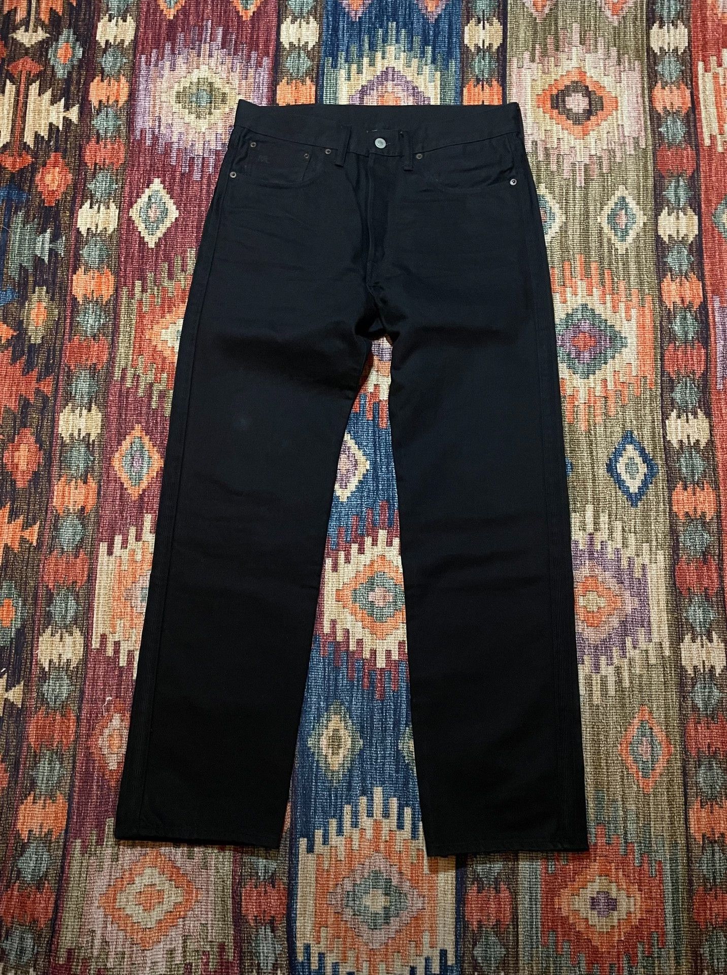 RRL Ralph Lauren RRL Black Pinstripe Jeans 32/30 Size US 34 / EU 50 - 1 Thumbnail