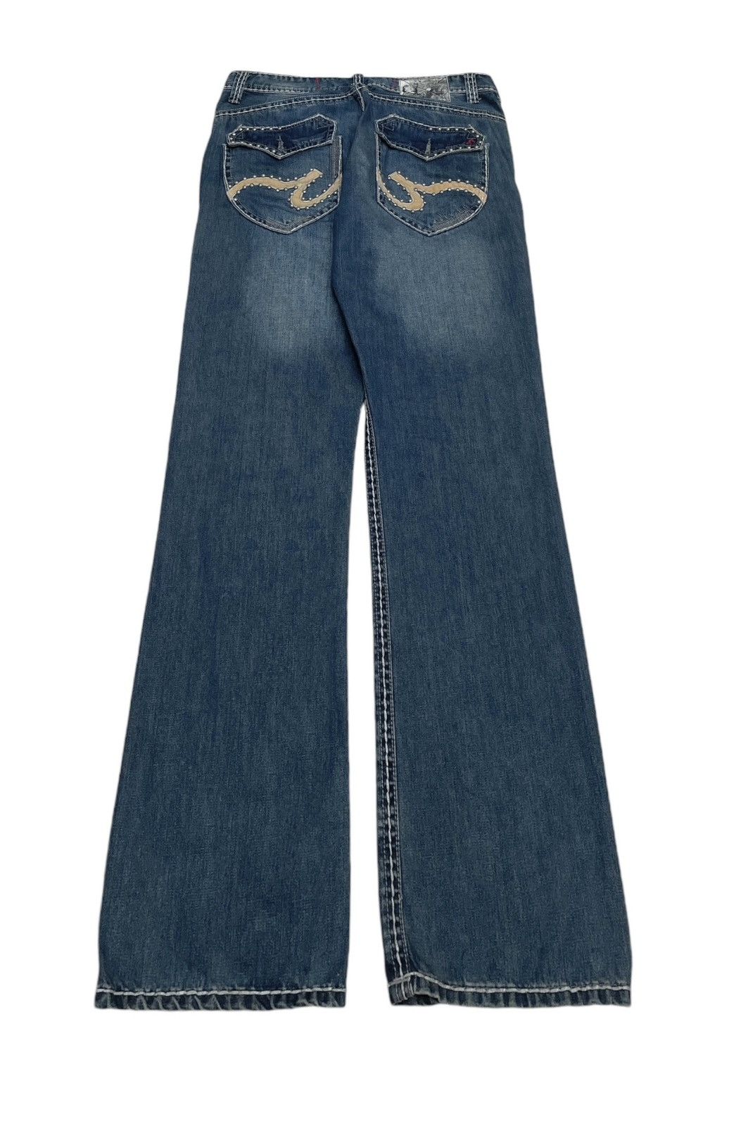 Le Grande Bleu (L.G.B.) Rare Design Vintage The Lab Of Denim Usa Jeans 2000s Size US 38 / EU 54 - 2 Thumbnail
