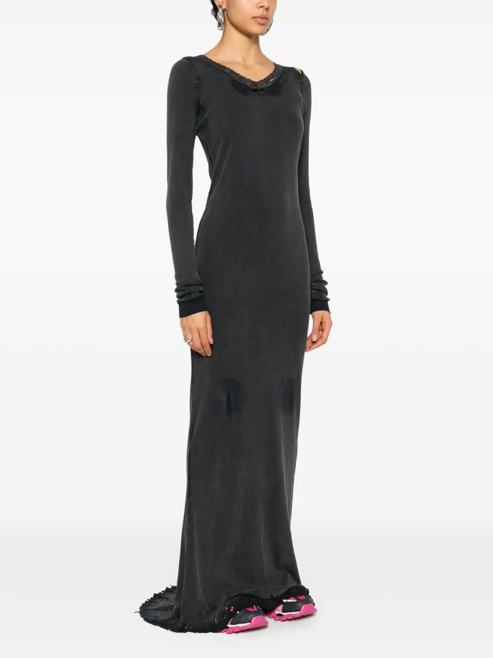 Balenciaga o1y0625 Maxi Dress in Lead Size XS / US 0-2 / IT 36-38 - 2 Thumbnail